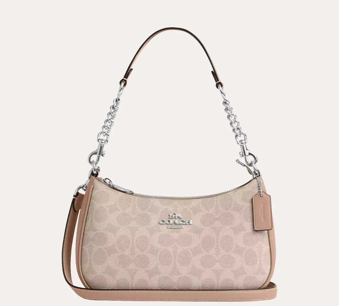 Coach Teri Shoulder Bag In Signature - Silver - My Suti