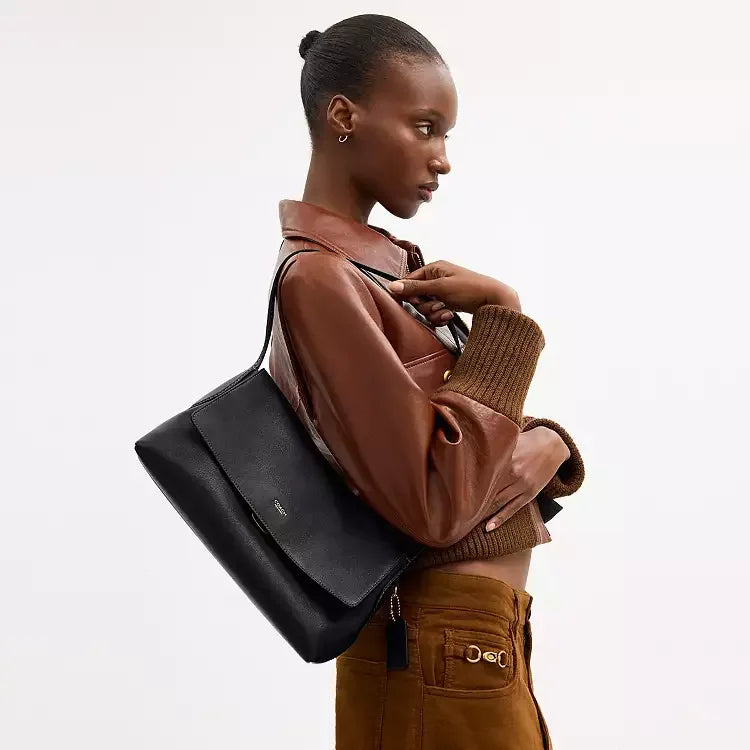 Coach Chelsea Shoulder Bag 30 - Brass/Black - My Suti