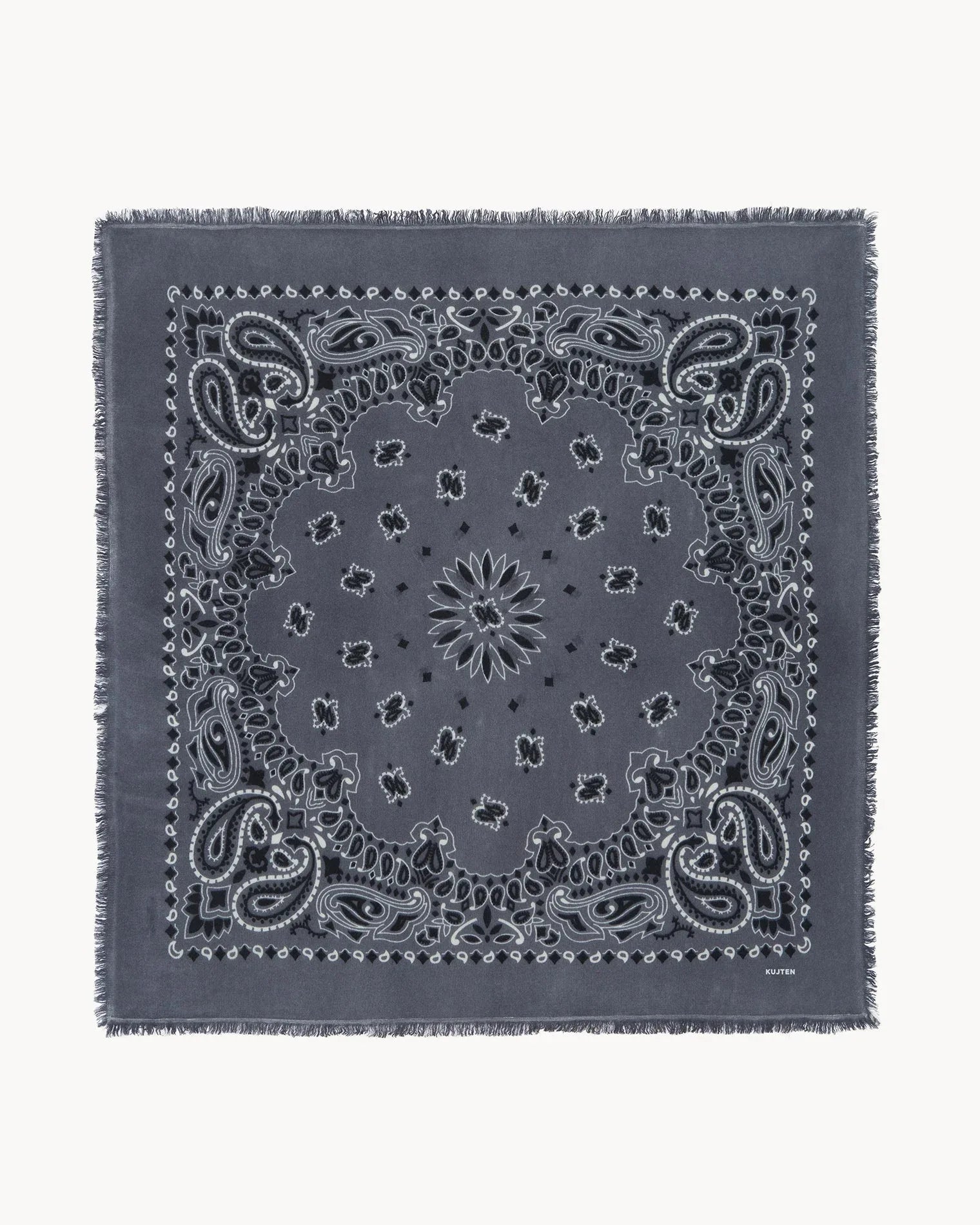 KUJTEN Large Bandana Hachiko Bico Flannel Gray - Bandana - My Suti