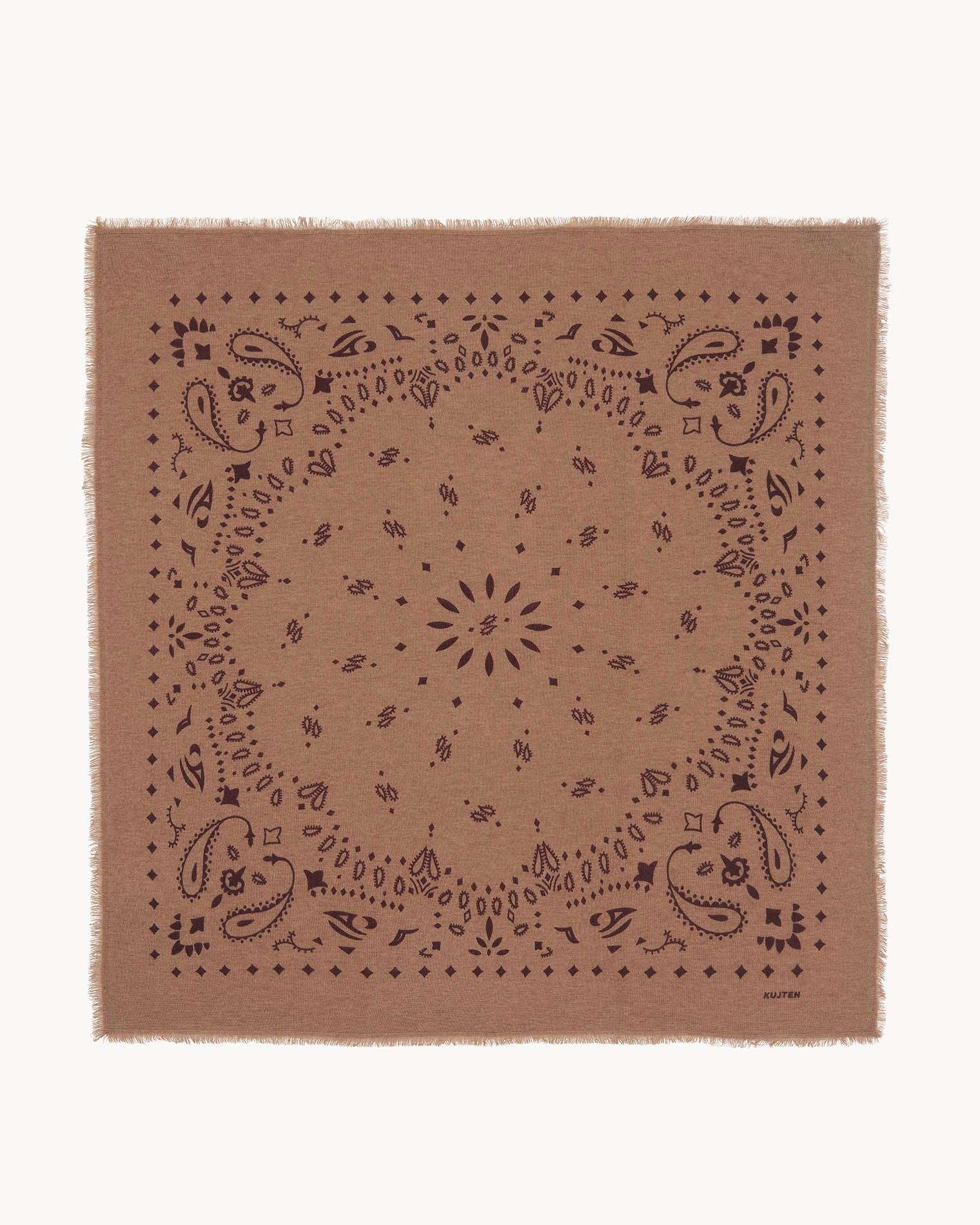 KUJTEN Bandana Hachiko Camel Bordeaux - Bandana - My Suti KUJTEN Bandana Hachiko Camel Bordeaux - Bandana - My Suti