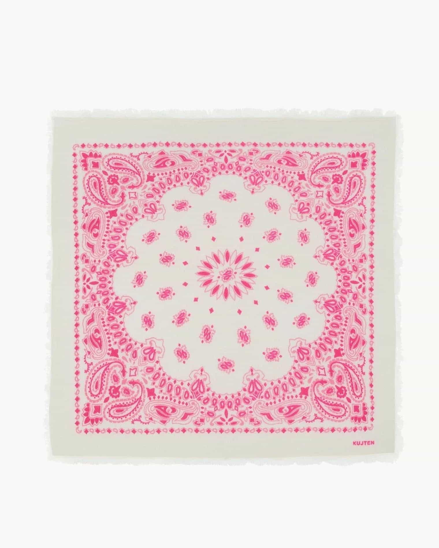 KUJTEN Large Bandana Hachiko Bico Rose White - Bandana - My Suti