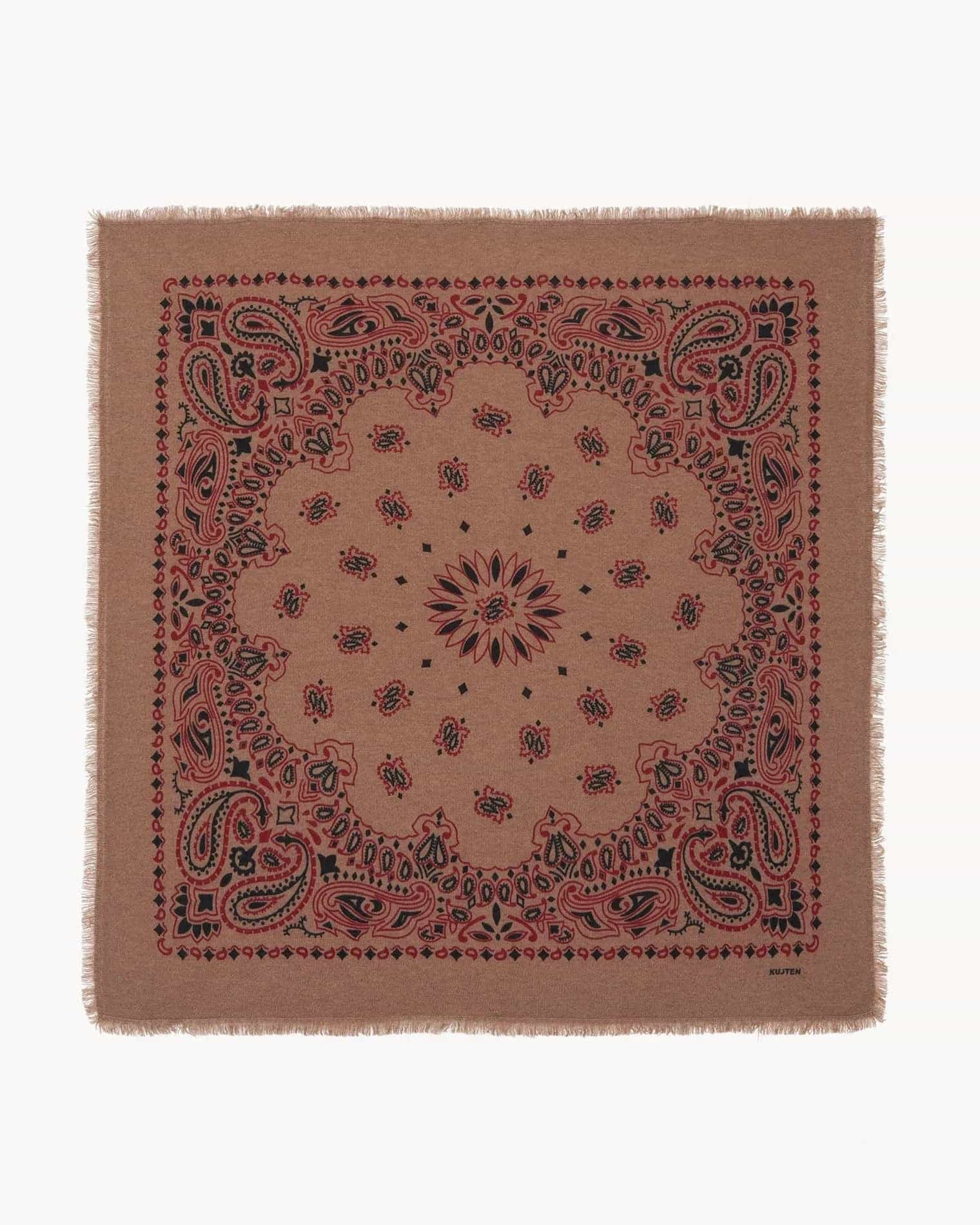 KUJTEN Large Bandana Hachiko Bico Camel Red - Bandana - My Suti