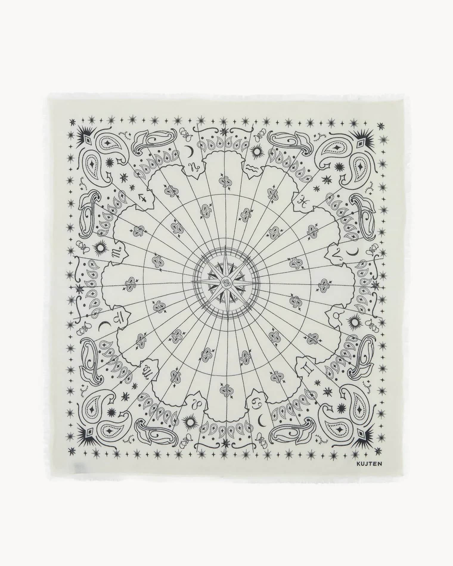 KUJTEN Extra Large Bandana Effy Astro White - Bandana - My Suti