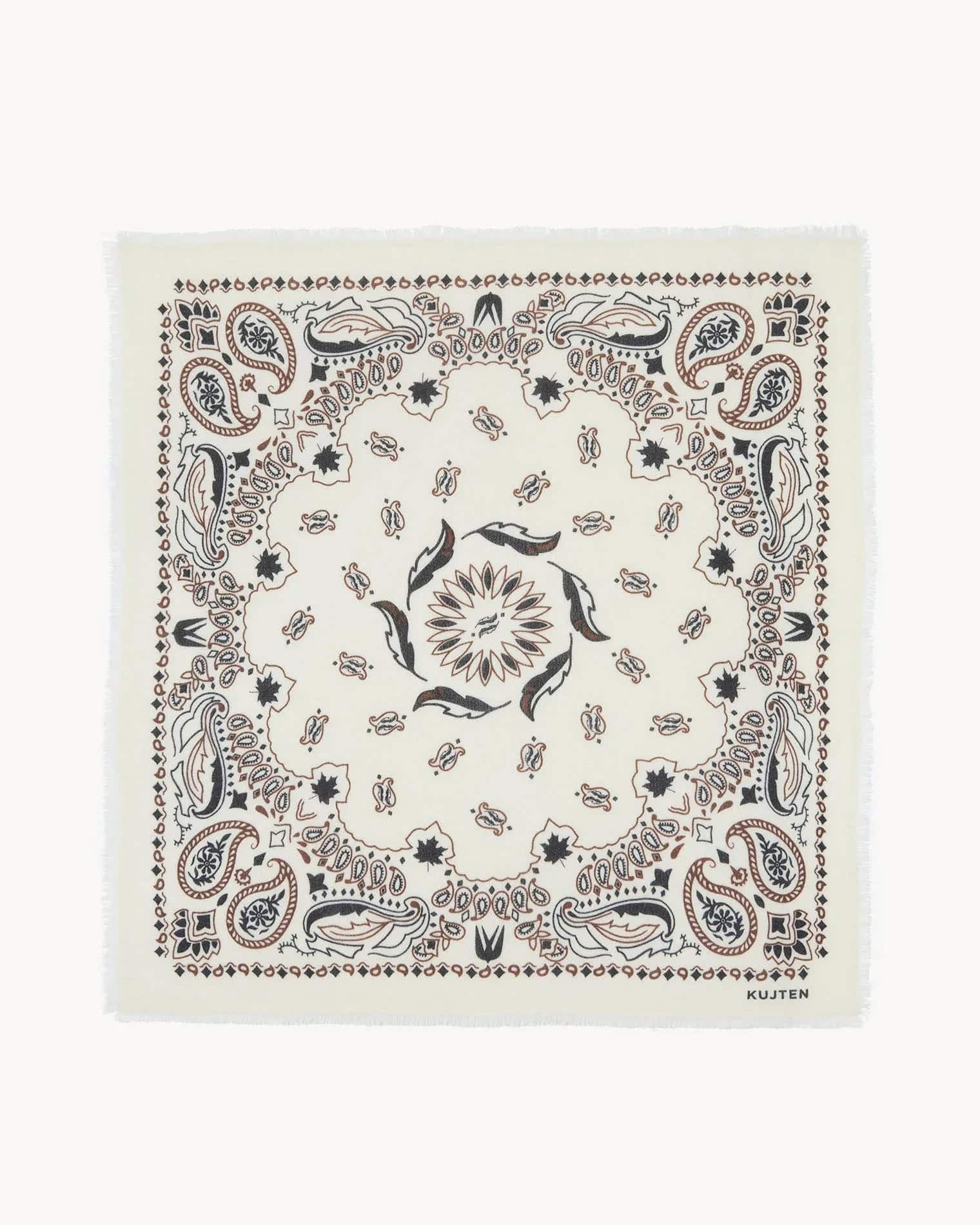 KUJTEN Large Bandana Hachiko Feather Bico White - Bandana - My Suti