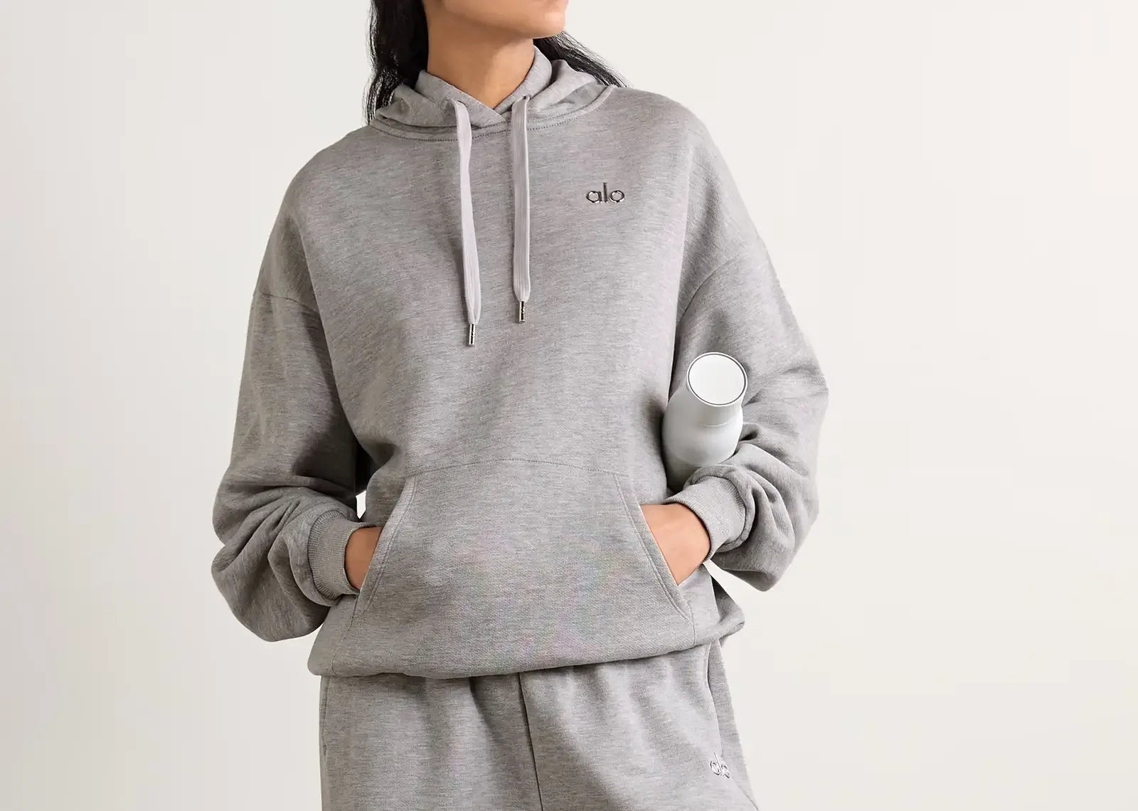 Alo Yoga Accolade Embellished Hoodie Gray - My Suti