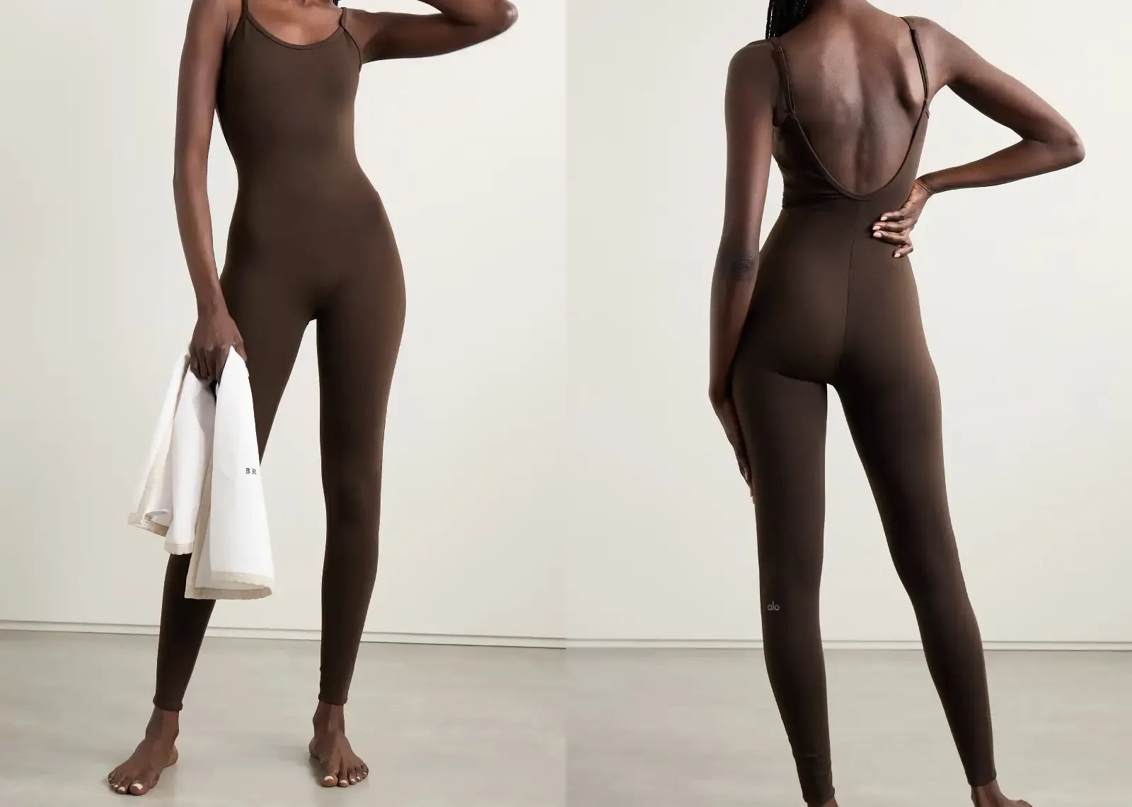 Alo Yoga Airbrush One And Done Onesie Espresso - My Suti