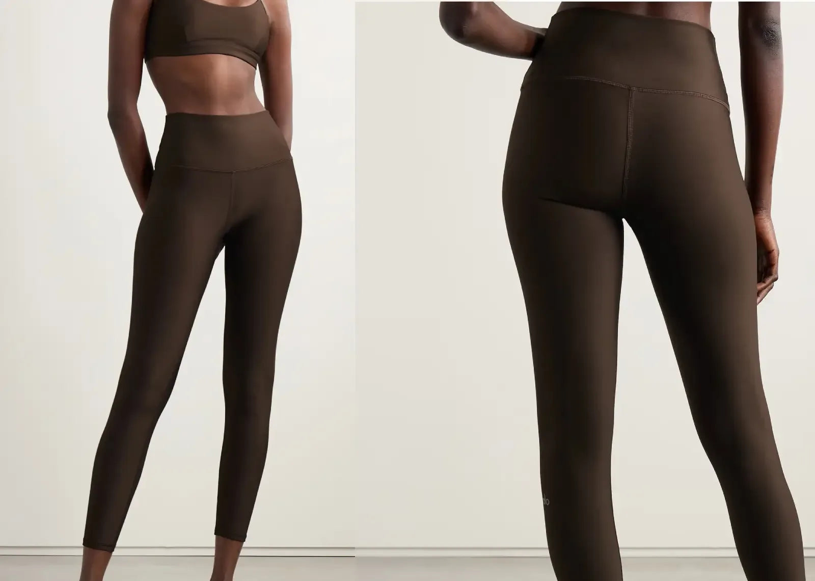 Alo Yoga Cropped Airlift Leggings Brown - My Suti