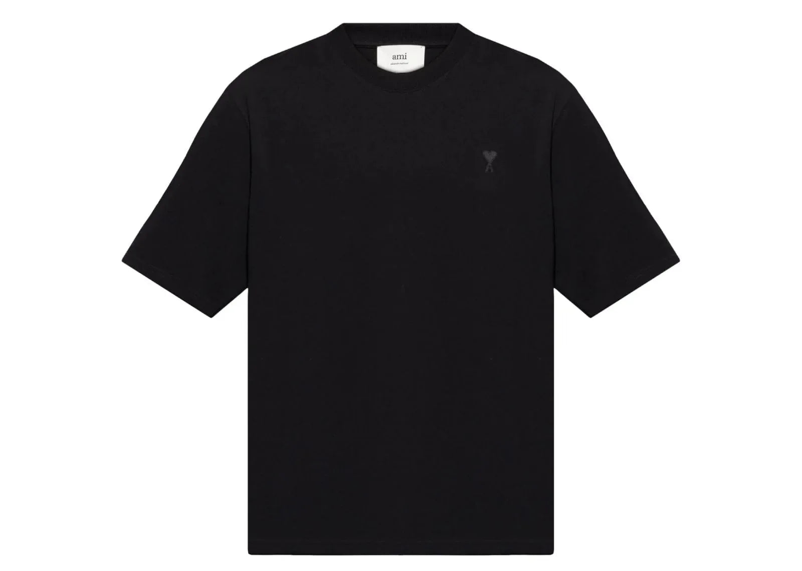 Ami Paris Ami De Coeur Crew Neck T-Shirt Black - My Suti