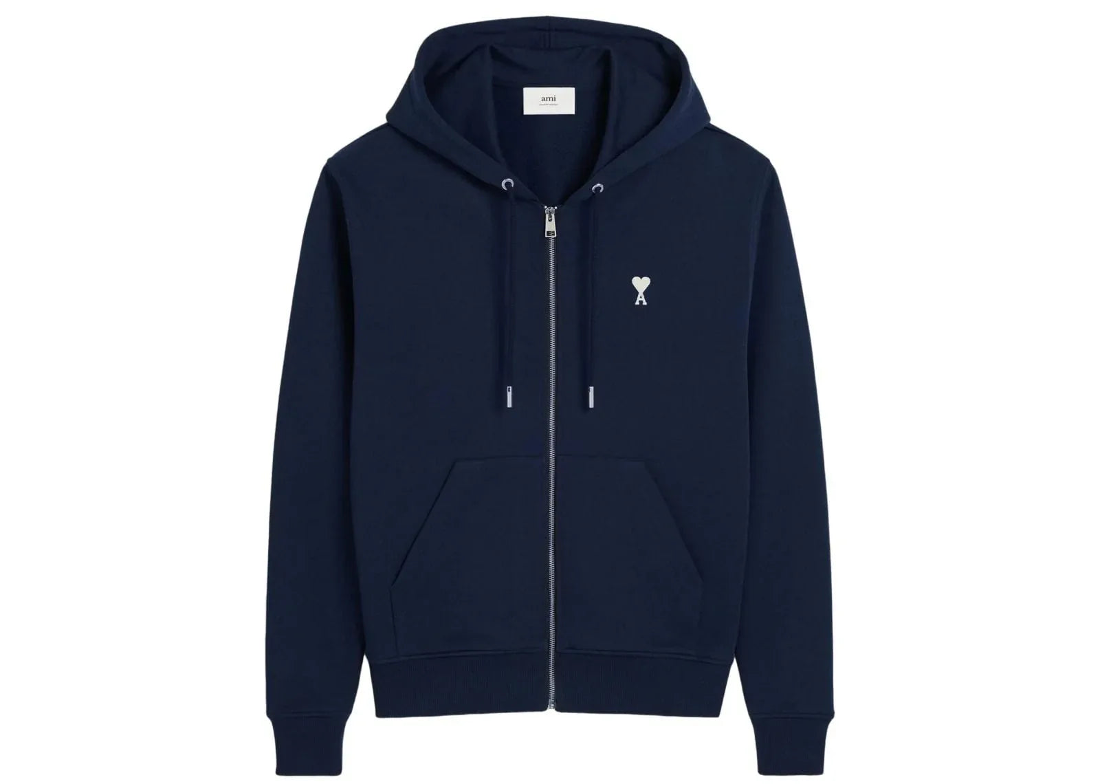 Ami Paris Ami De Coeur Hoodie Midnight Blue - My Suti