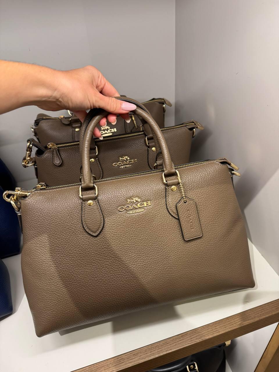 Coach Georgia Satchel Bag - Gold/Dark Stone - My Suti