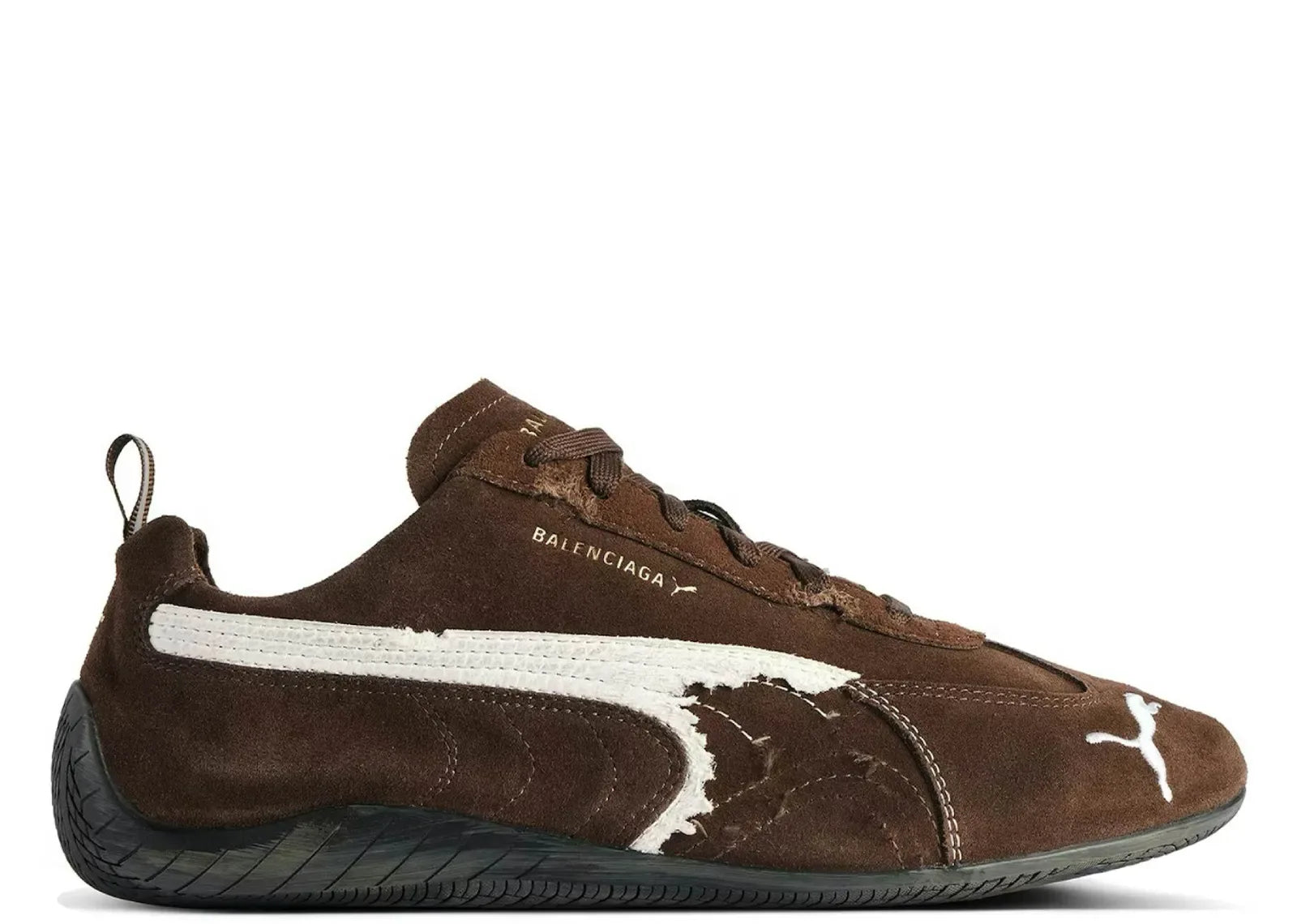 Balenciaga x Puma Speedcat Suede Distressed Brown White - My Suti