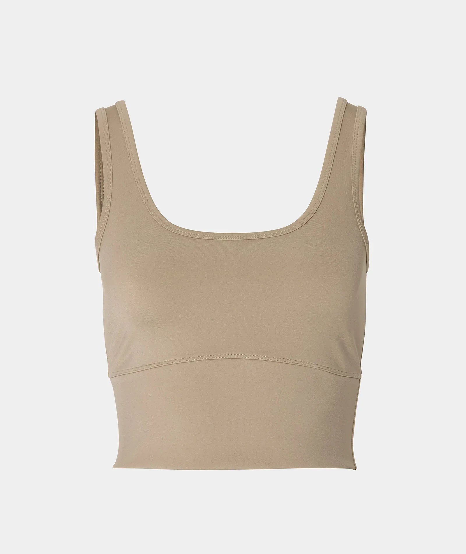 VEHLA CROPPED TANK - TAUPE - Crop Atlet - My Suti