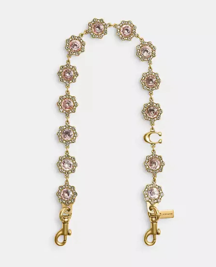 Coach Short Jewelry Chain Strap Brass/Yellow Multi - My Suti