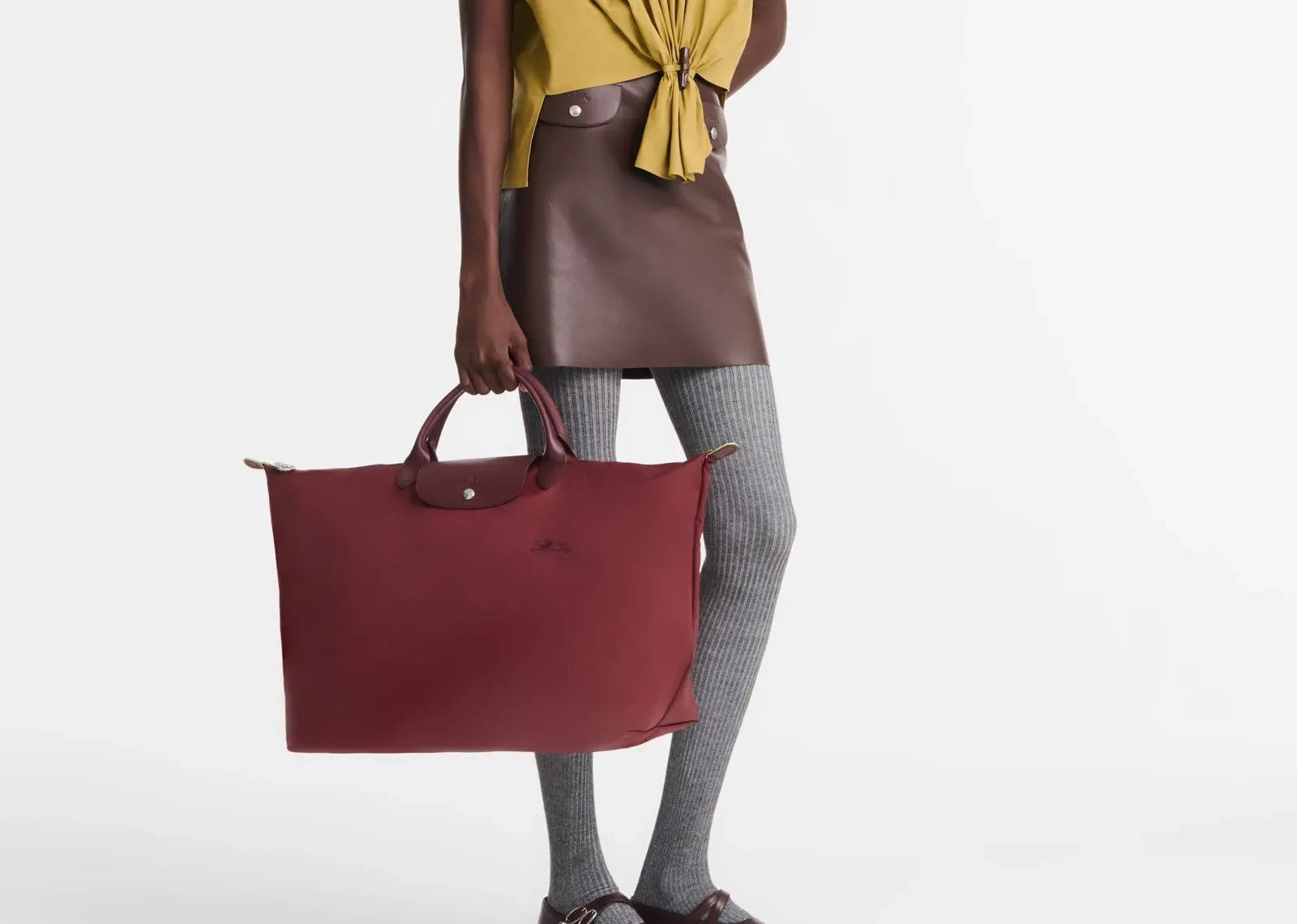 Longchamp Le Pliage Green L Travel Bag Pomegranate - My Suti