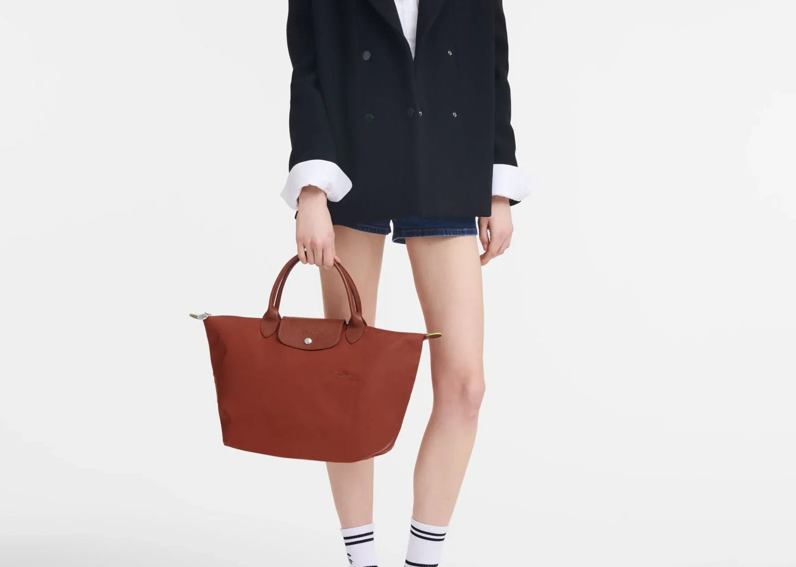 Longchamp Le Pliage Green Medium Handbag Chestnut - My Suti