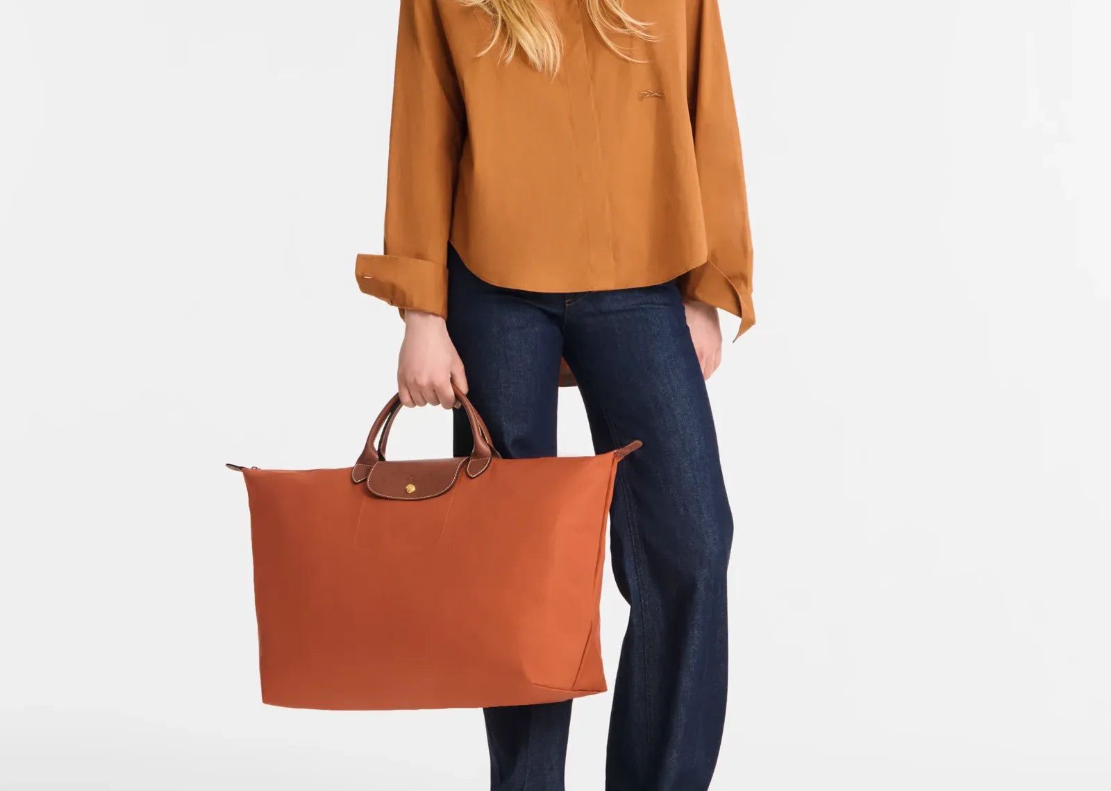 Longchamp Le Pliage Original L Travel Bag Brick - My Suti