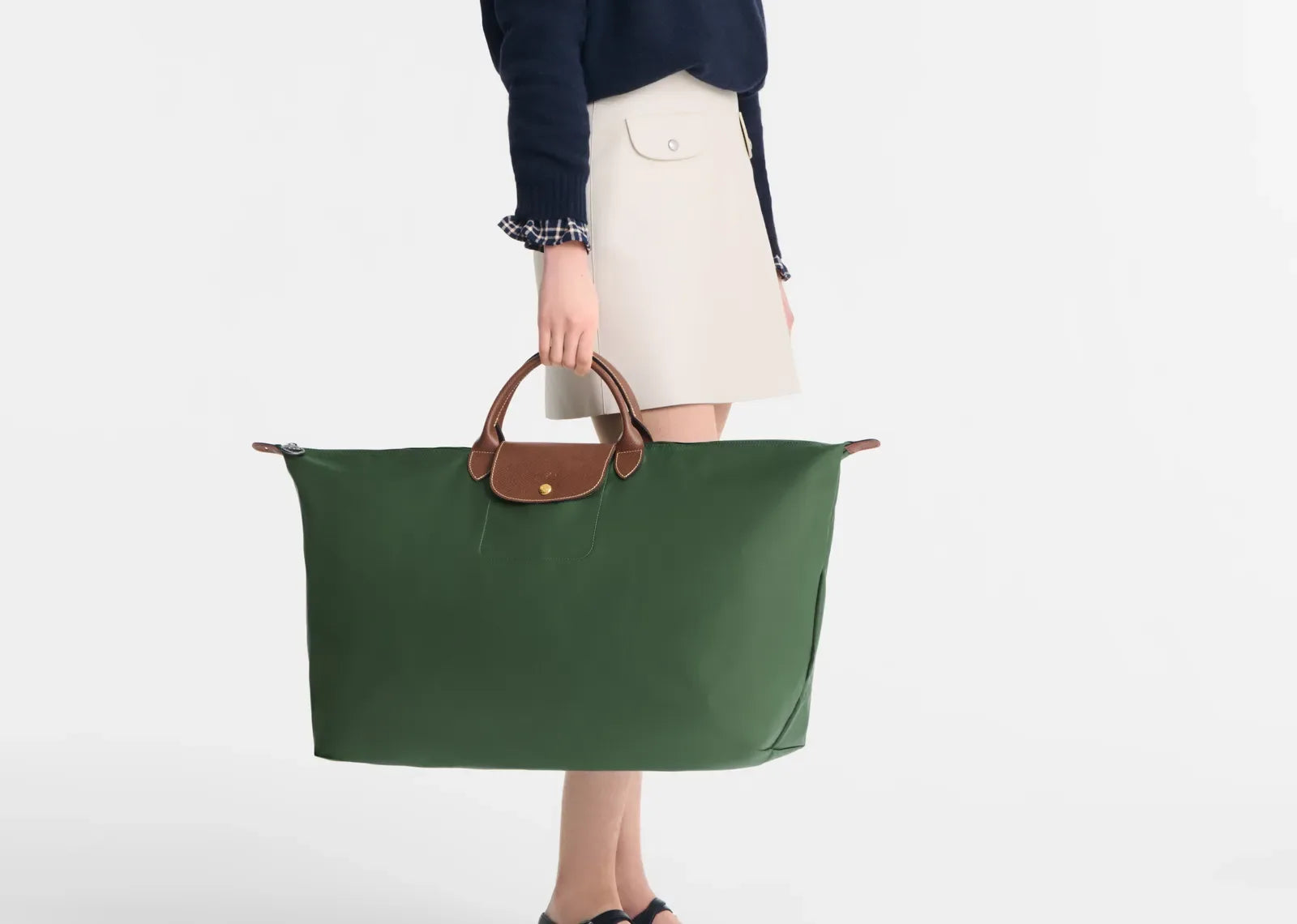 Longchamp Le Pliage Original L Travel Bag British Green - My Suti