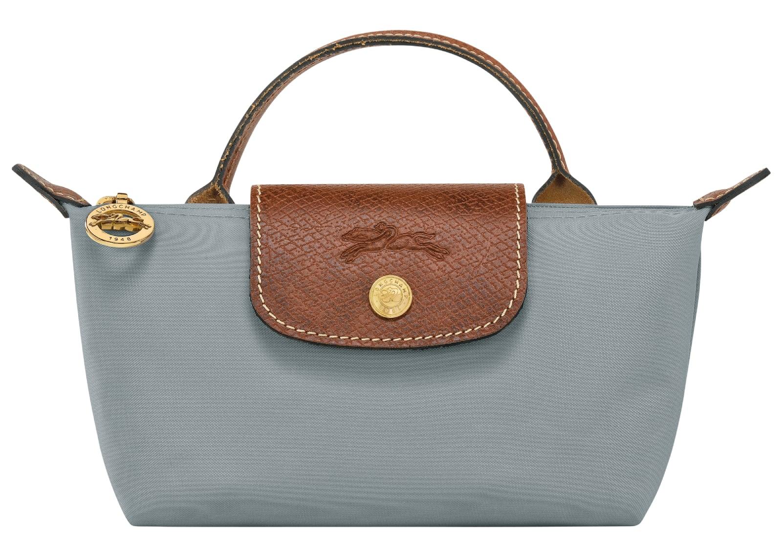 Longchamp Le Pliage Original Pouch With Handle Steel - My Suti