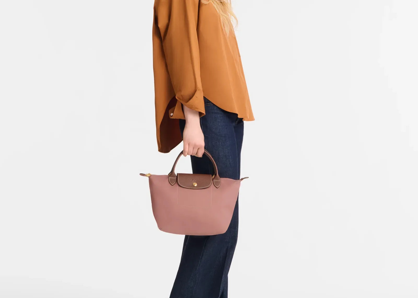 Longchamp Le Pliage Original Small Handbag Pink Tea - My Suti