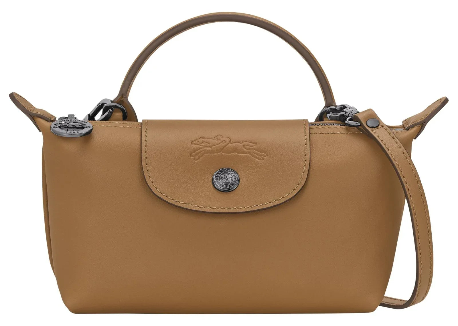 Longchamp Le Pliage Xtra XS Pouch Leather Tobacco - My Suti