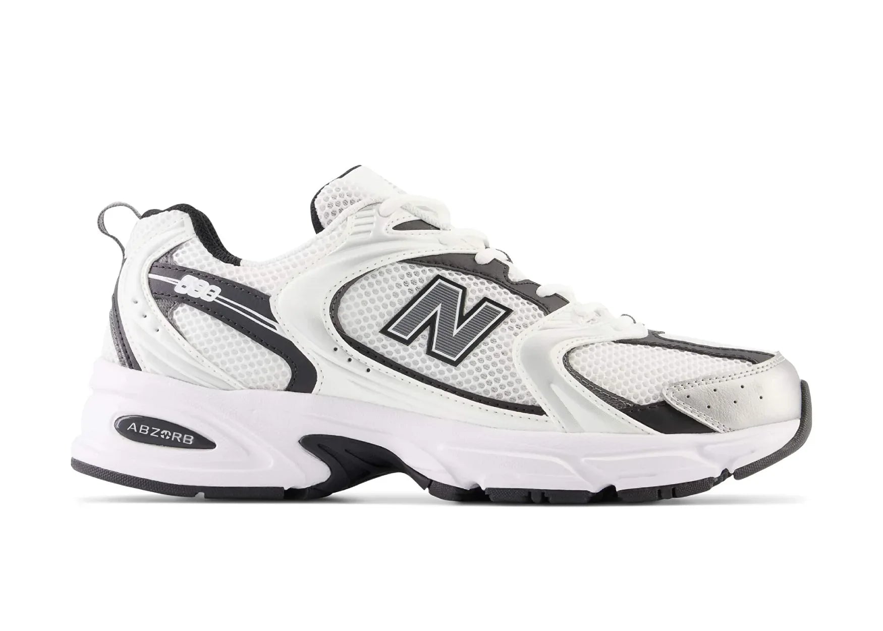 New Balance 530 White Silver Metallic Black - My Suti