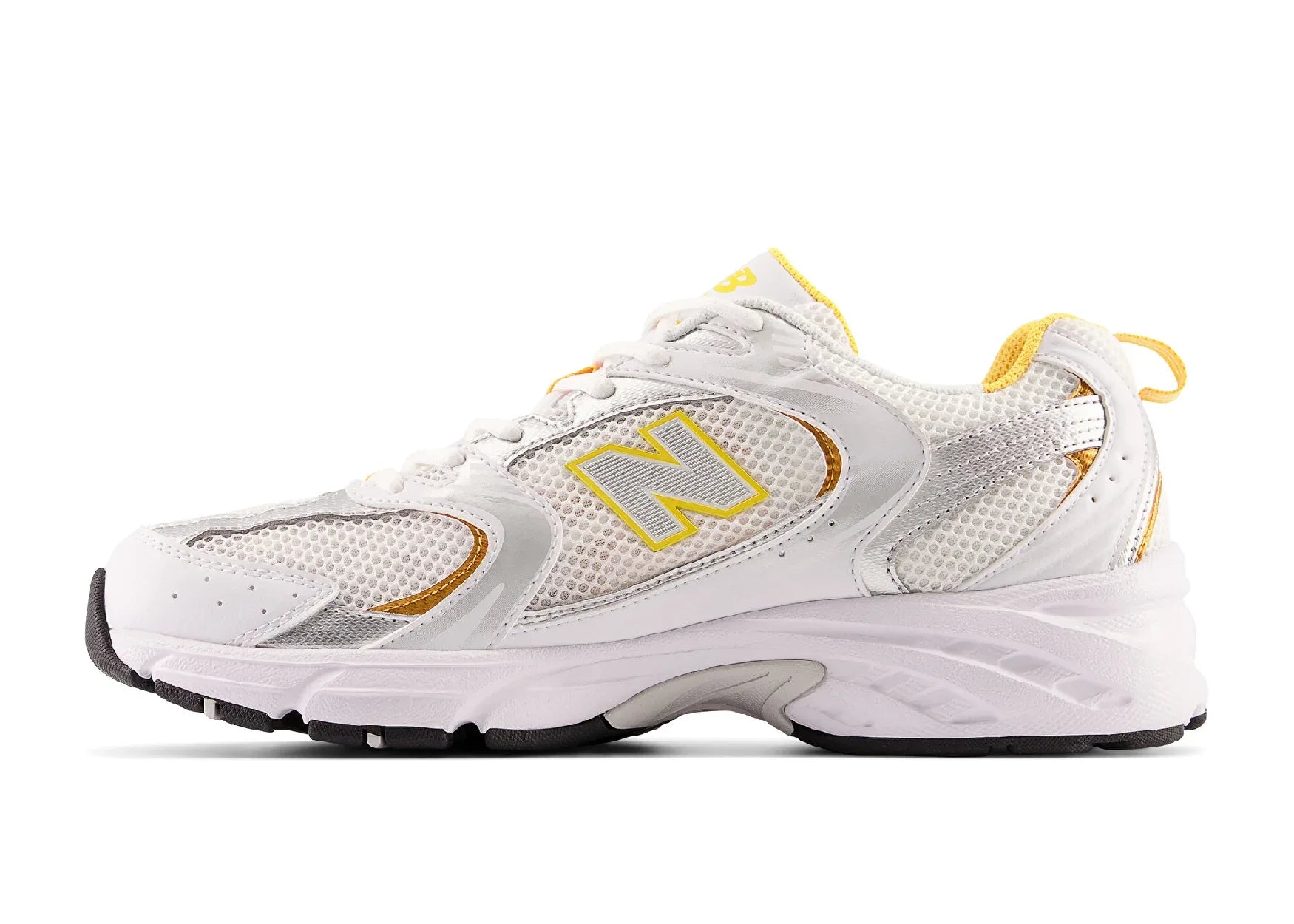 New Balance 530 White Vibrant Apricot Silver Metallic - My Suti