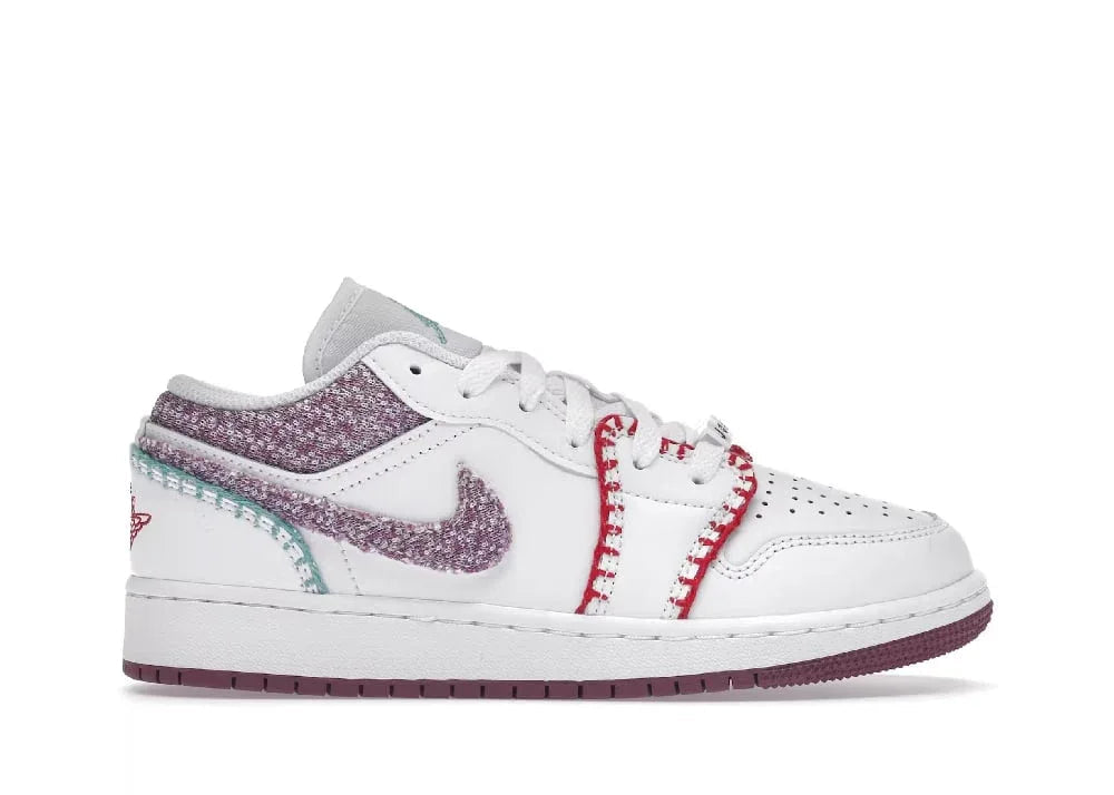 Nike Air Jordan 1 Low White Light Bordeaux (GS) - My Suti