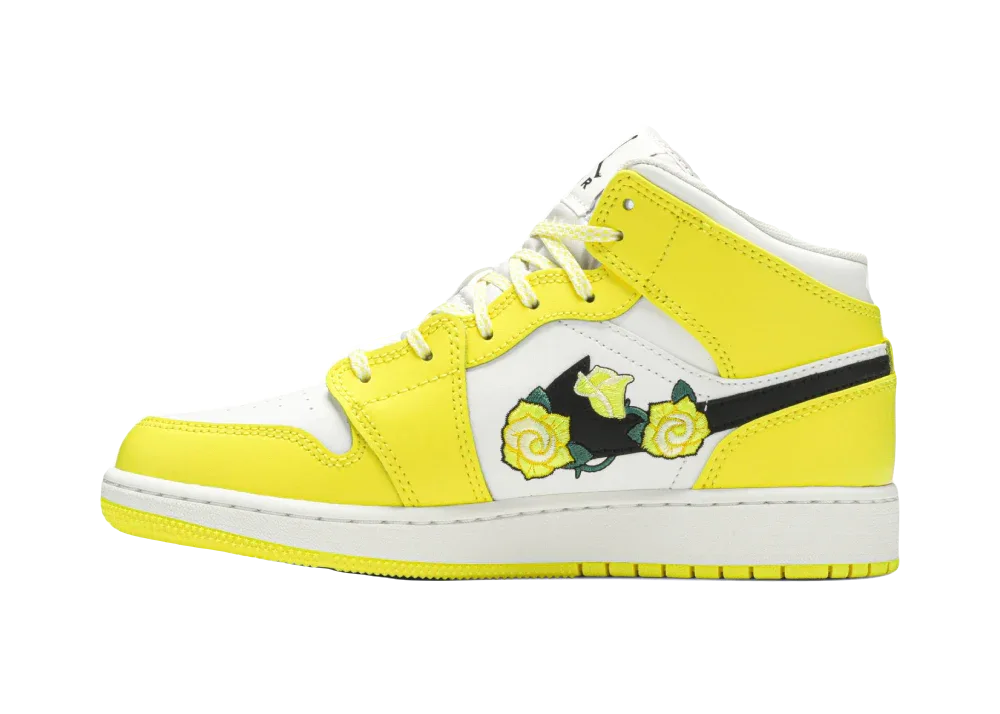 Nike Air Jordan 1 Mid Dynamic Yellow Floral (GS) - My Suti