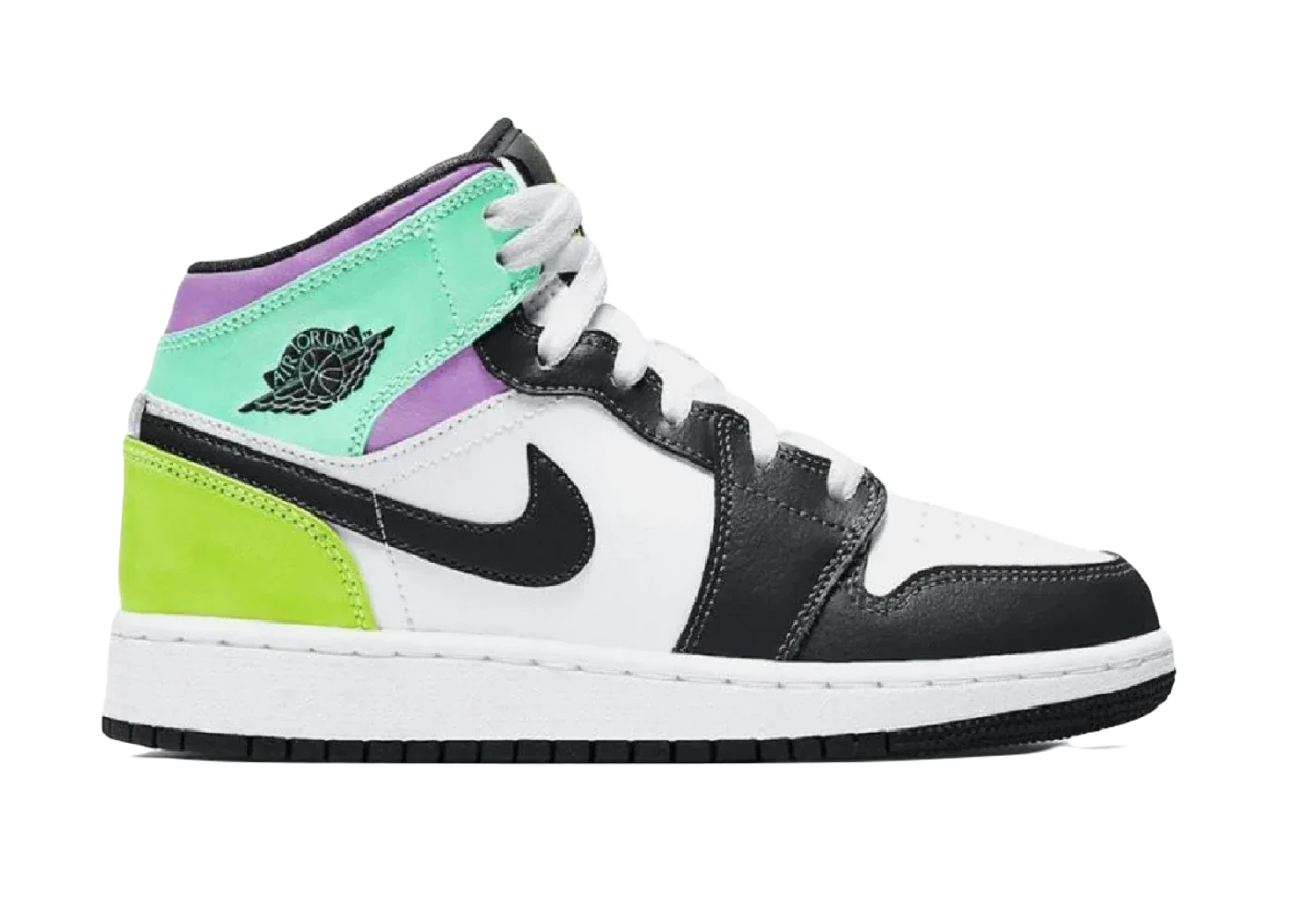 Nike Air Jordan 1 Mid Pastel Black Toe (GS) - My Suti Nike Air Jordan 1 Mid Pastel Black Toe (GS) - My Suti