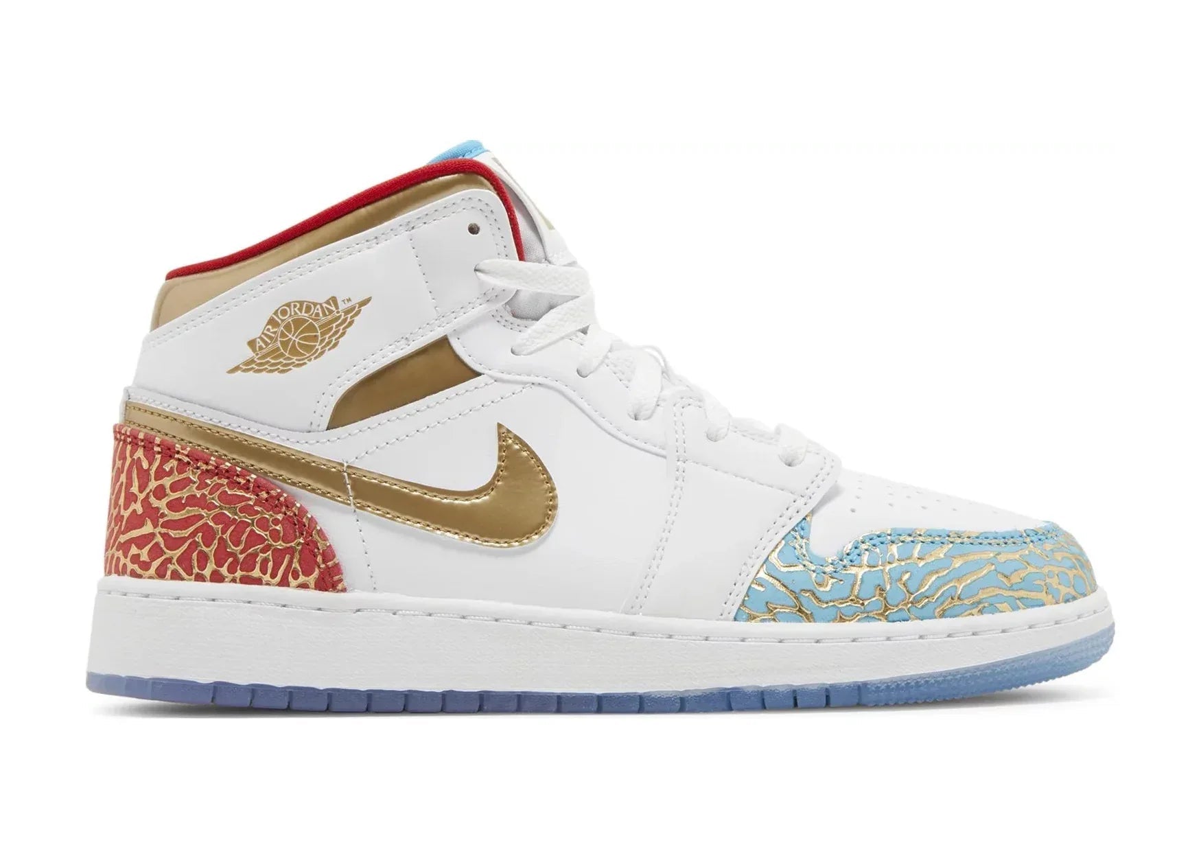 Nike Air Jordan 1 Mid Sneaker School NC To Chicago (GS) - My Suti