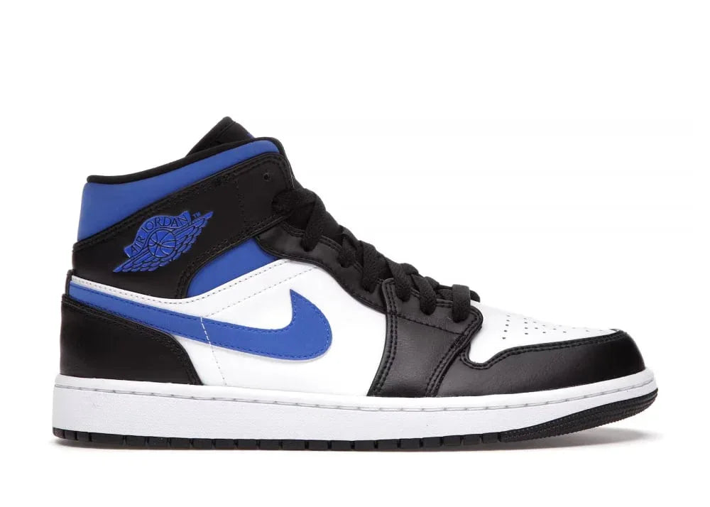 Nike Air Jordan 1 Mid White Black Racer Blue - My Suti