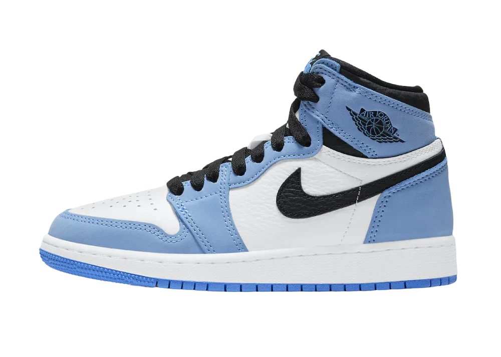 Nike Air Jordan 1 Retro High White University Blue Black (GS) - My Suti