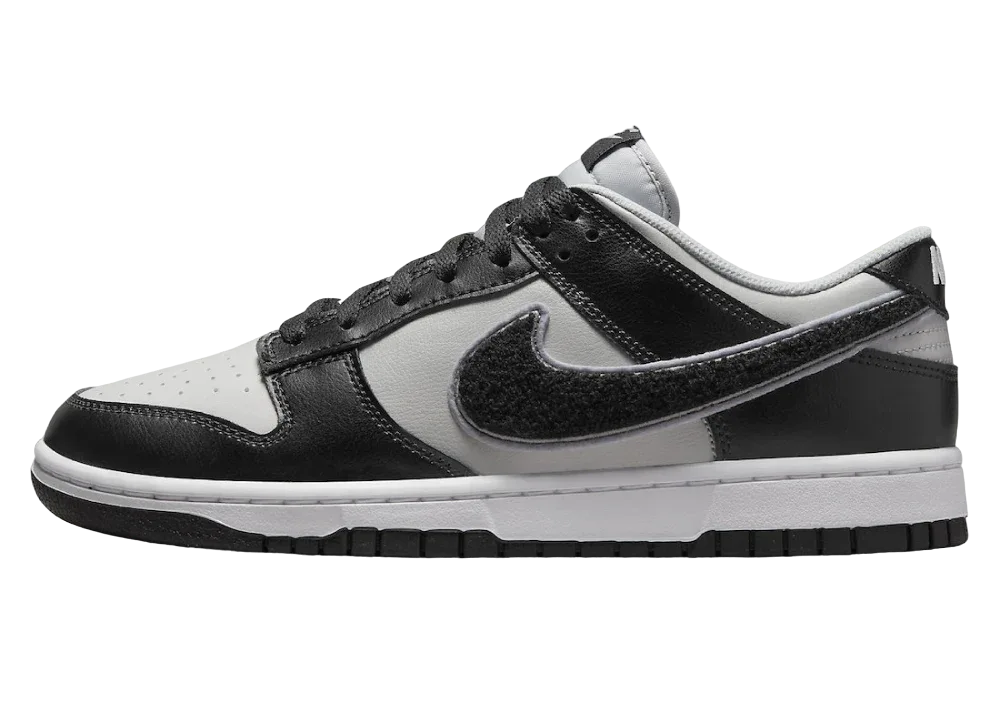 Nike Dunk Low Chenille Swoosh Black Grey - My Suti