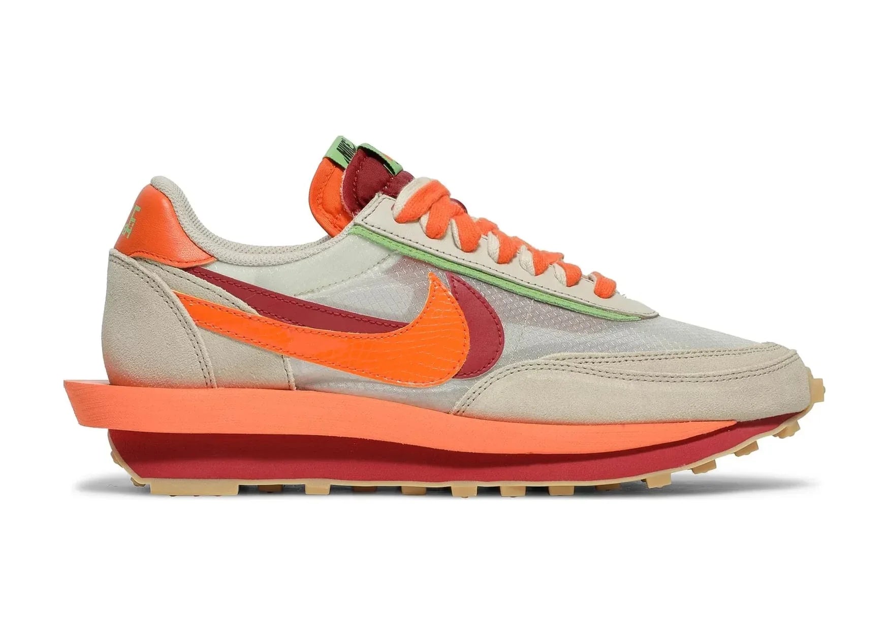 Nike LD Waffle Sacai CLOT Kiss Of Death Net Orange Blaze - My Suti
