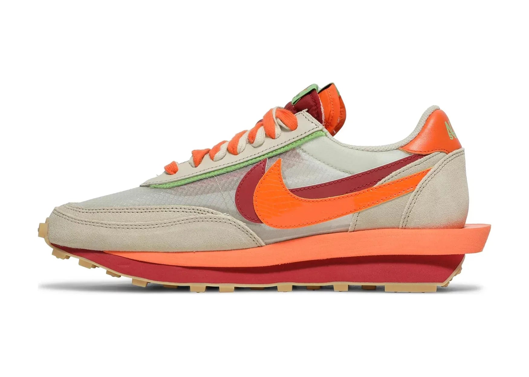 Nike LD Waffle Sacai CLOT Kiss Of Death Net Orange Blaze - My Suti