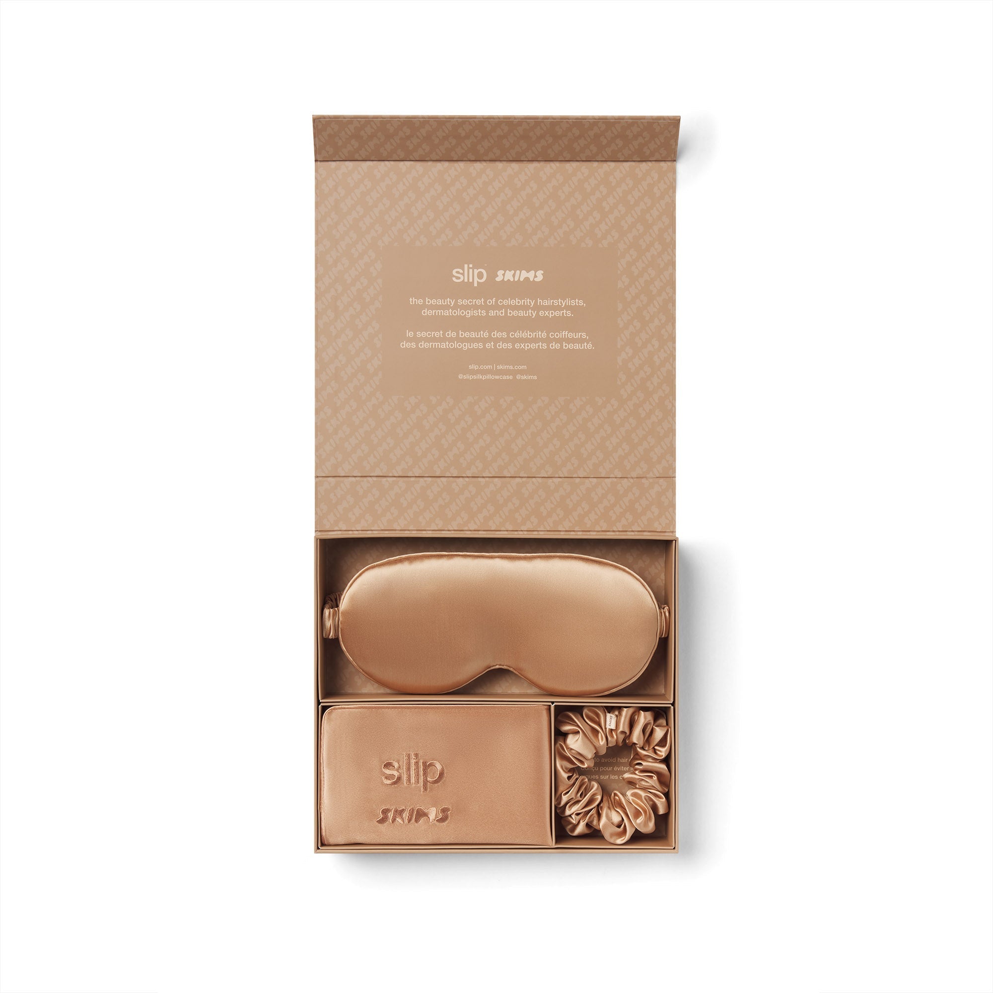 SLIP X SKIMS PURE SILK SIGNATURE GIFT SET | CLAY - Görsel 1