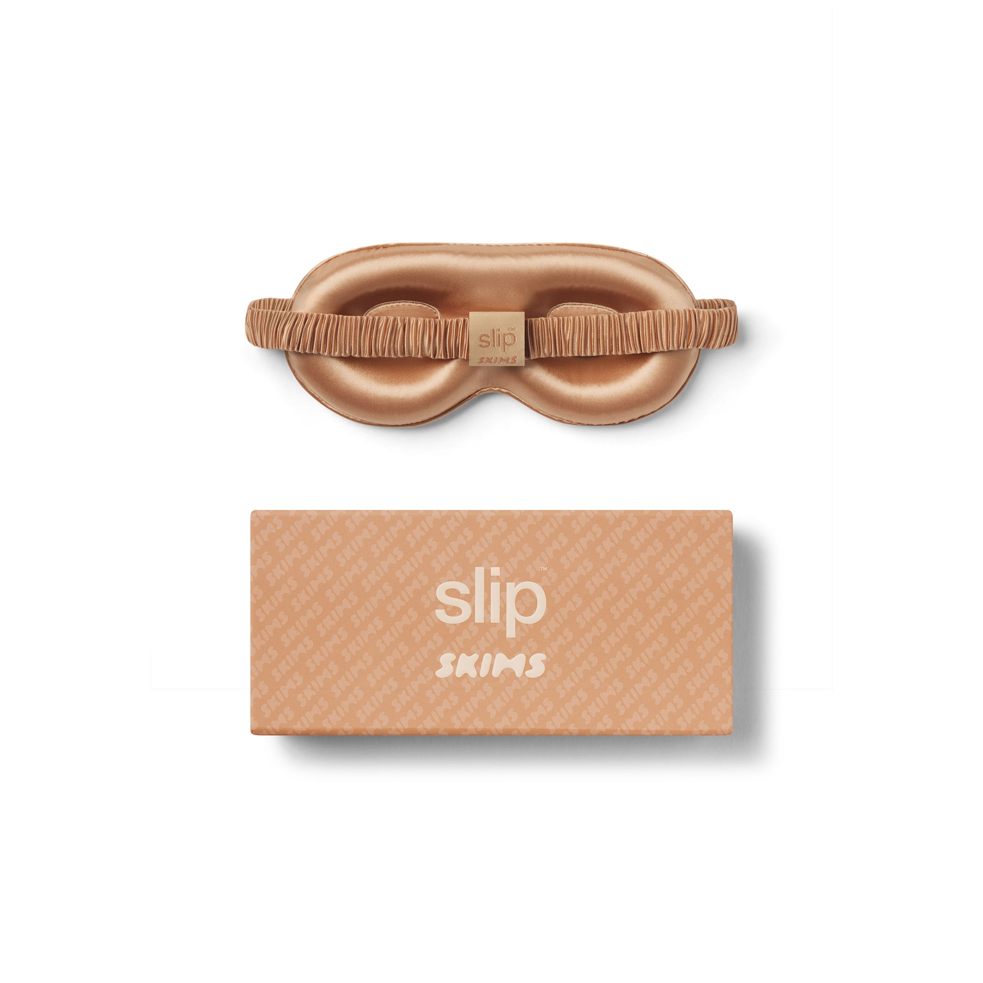 SLIP X SKIMS PURE SILK CONTOUR SLEEP MASK | CLAY - Görsel 1