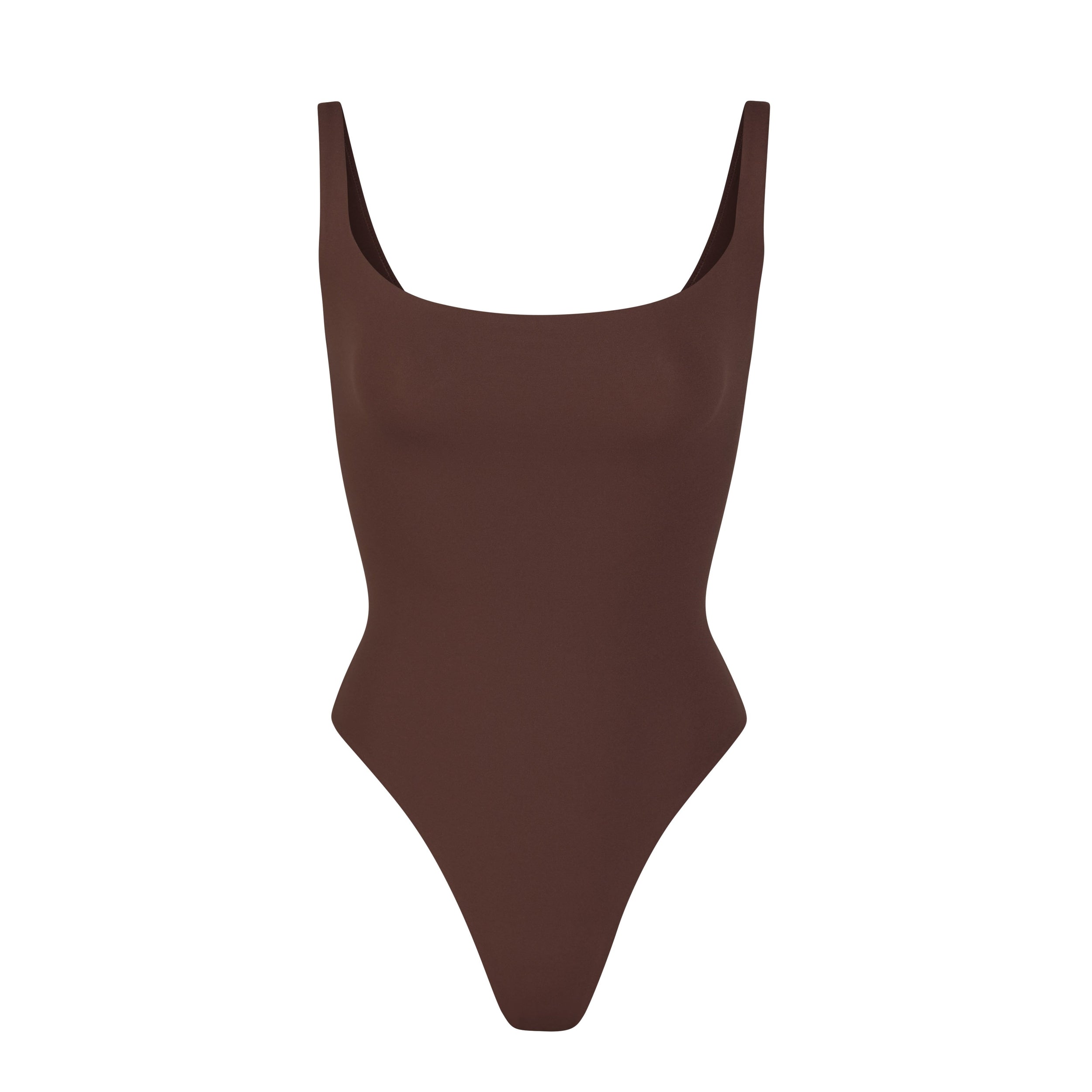 SKIMS FITS EVERYBODY SQUARE NECK BODYSUIT | COCOA