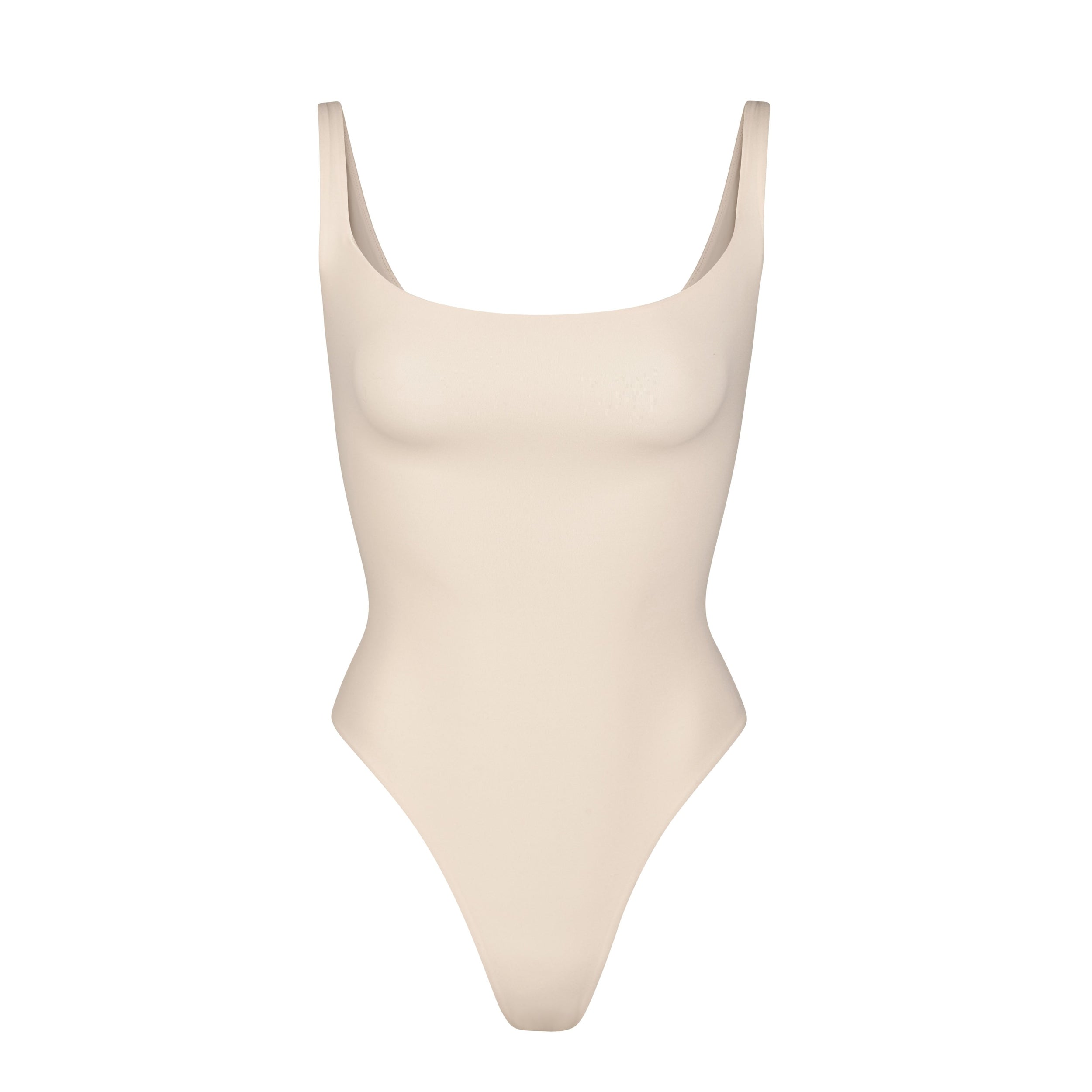 SKIMS FITS EVERYBODY SQUARE NECK BODYSUIT | SAND