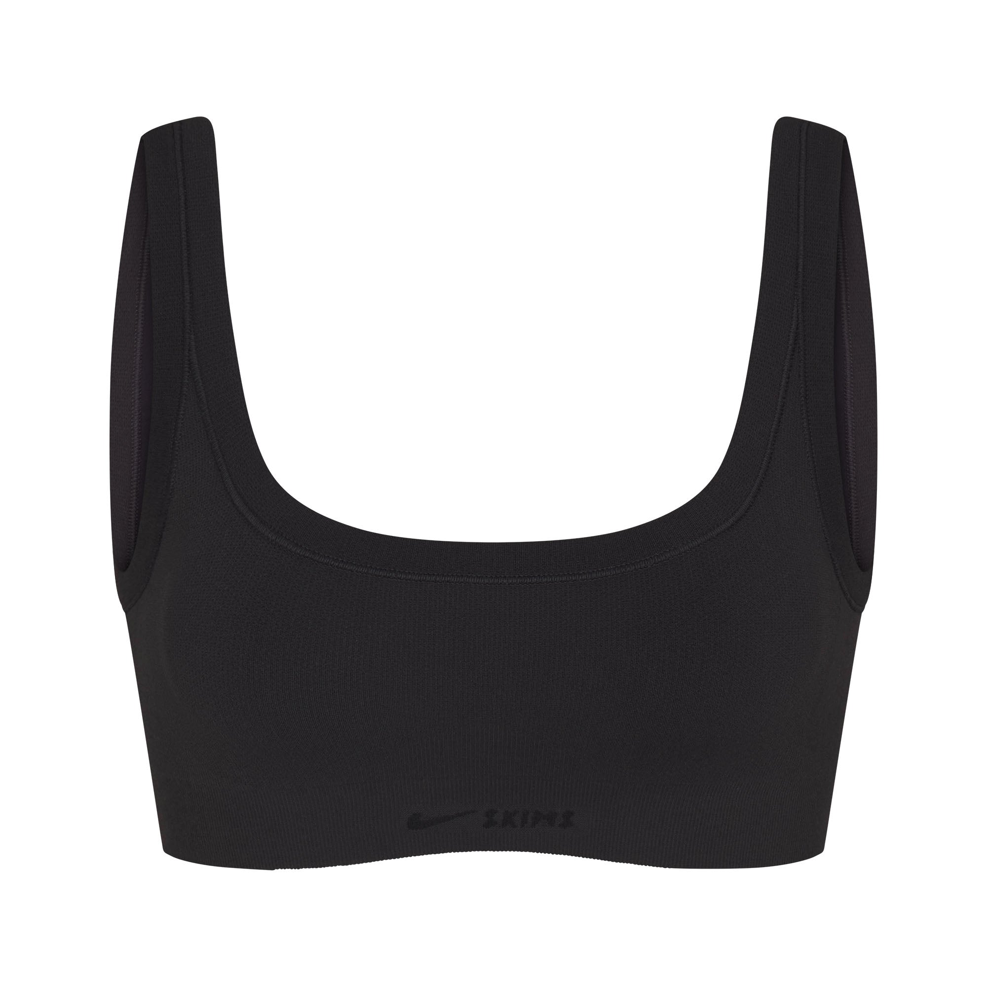 NikeSKIMS VINTAGE SEAMLESS SCOOP NECK BRA | OBSIDIAN - Görsel 1
