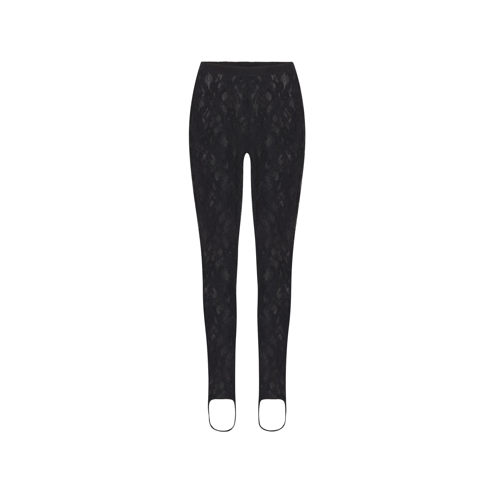 SKIMS STRETCH LACE STIRRUP LEGGING | SOOT - Görsel 1