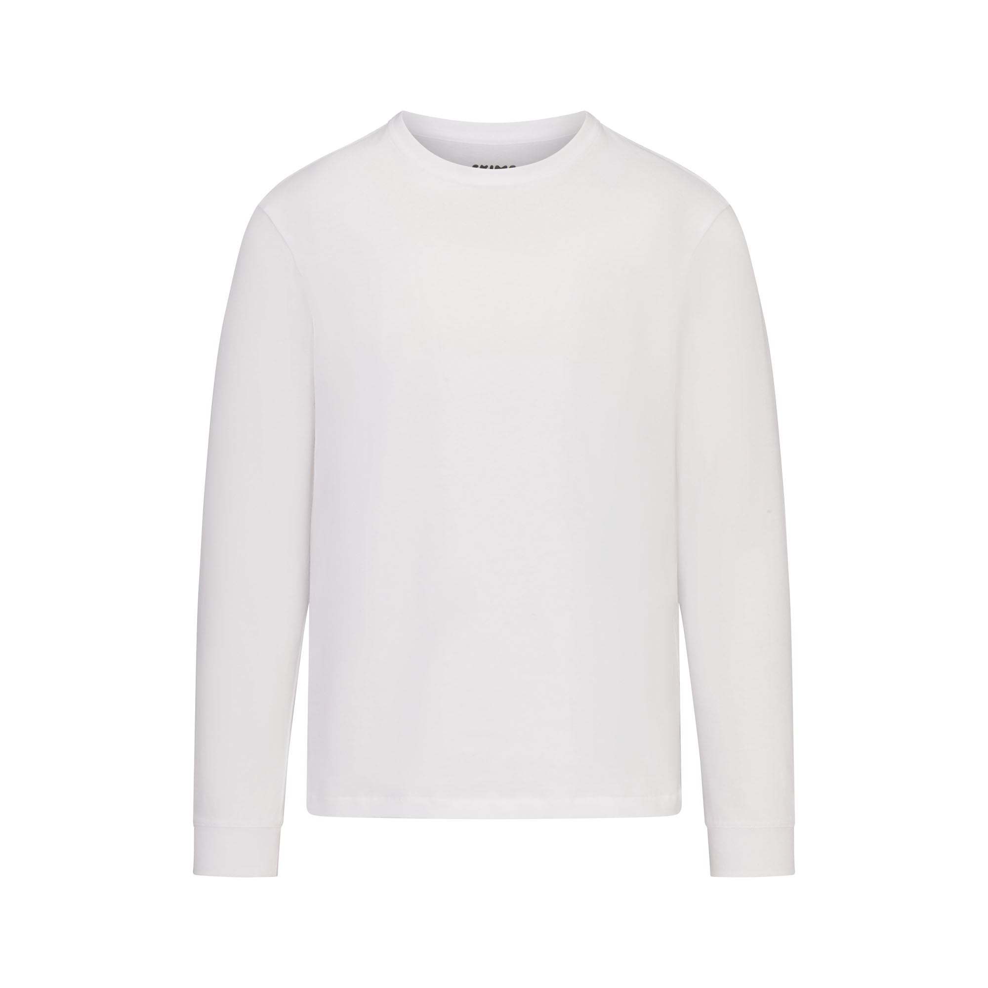 SKIMS COTTON MENS CLASSIC LONG SLEEVE T-SHIRT | CHALK
