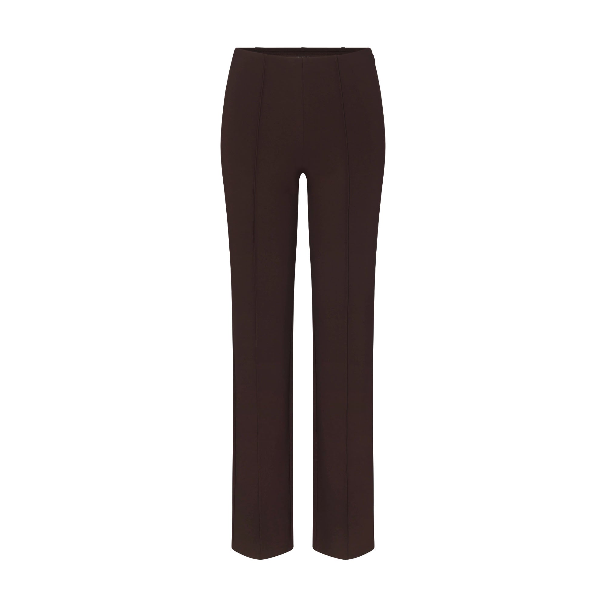 SKIMS THE ESSENTIAL COLLECTION HIGH-WAISTED PINTUCK STRAIGHT PANT | ESPRESSO - Görsel 1