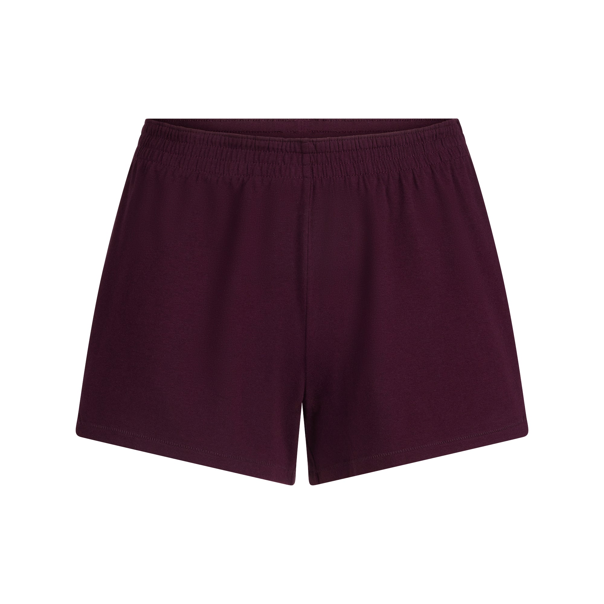 SKIMS COTTON JERSEY LOOSE SHORT | CURRANT