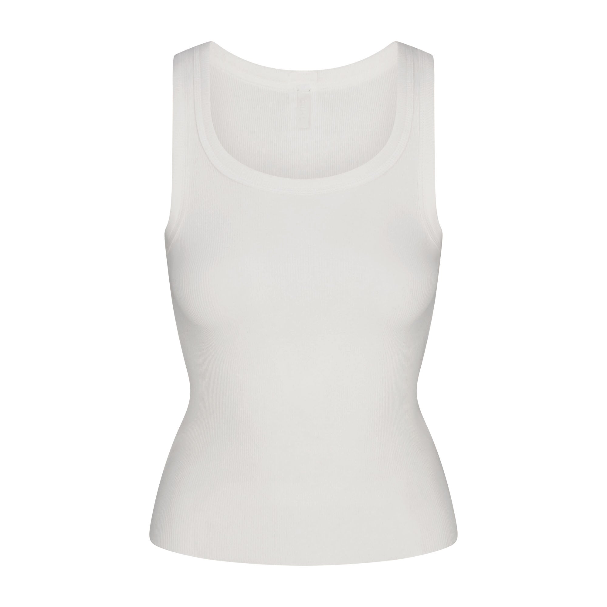 SKIMS COTTON RIB SCOOP NECK TANK | MARBLE - Görsel 1