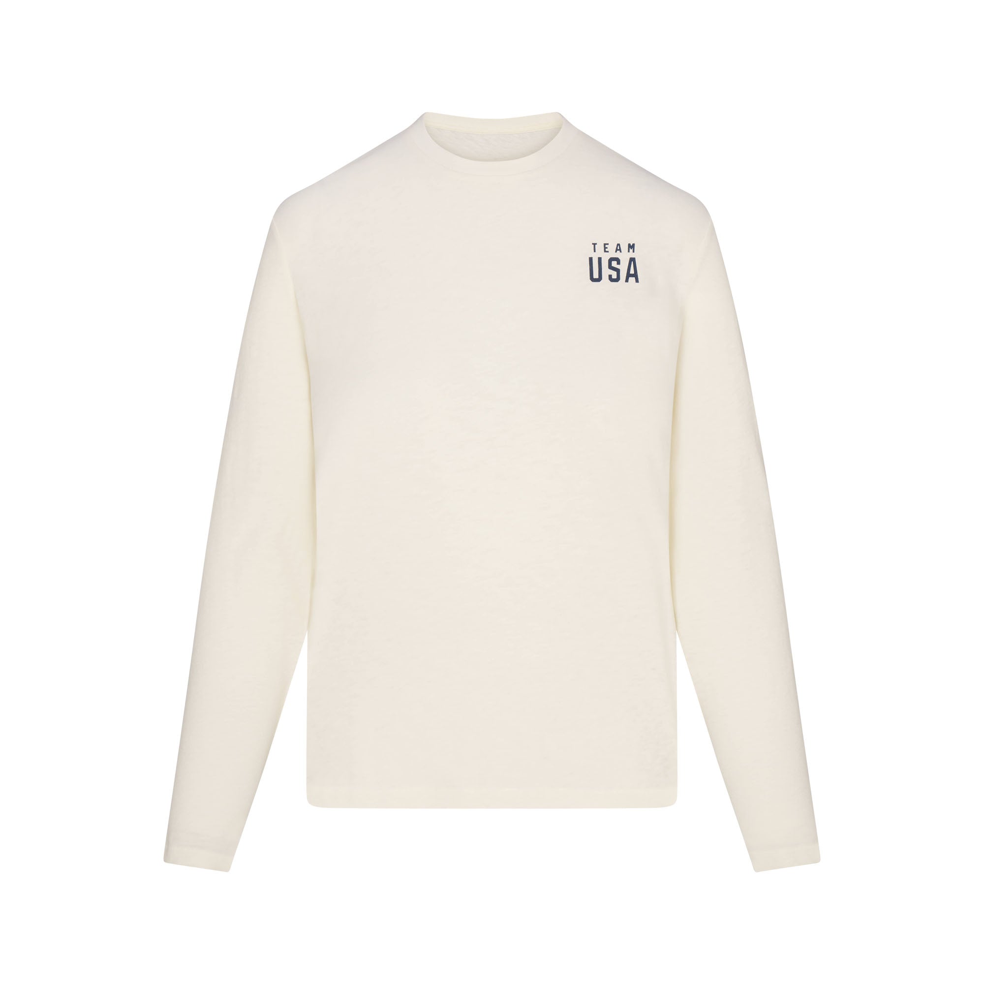 SKIMS FOR TEAM USA WORN IN JERSEY PARALYMPIC LONG SLEEVE T-SHIRT | ECRU - Görsel 1