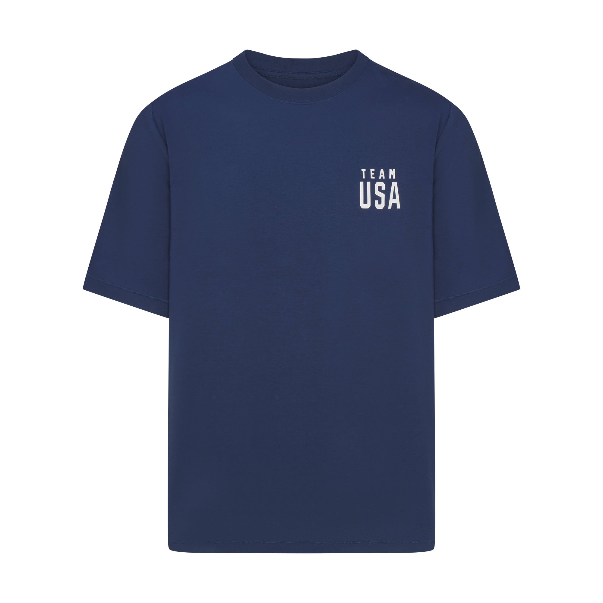 SKIMS FOR TEAM USA JERSEY SLEEP MENS OLYMPIC T-SHIRT | NAVY - Görsel 1
