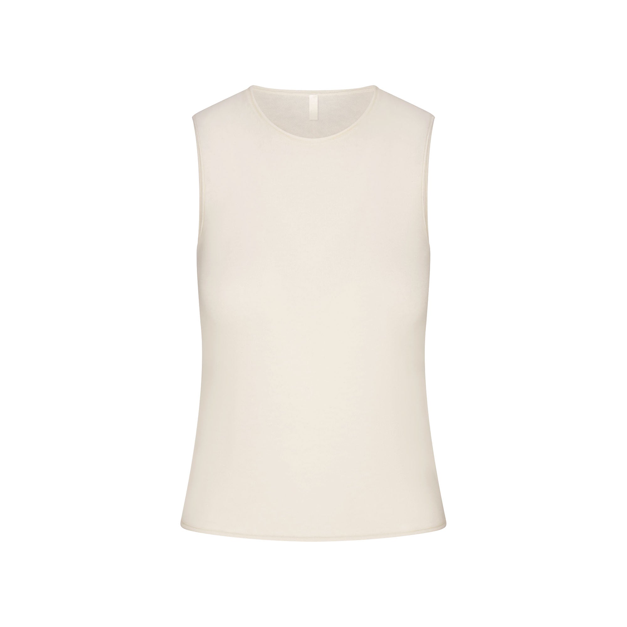 SKIMS FEATHERWEIGHT CASHMERE SLEEVELESS TOP | EGRET - Görsel 1