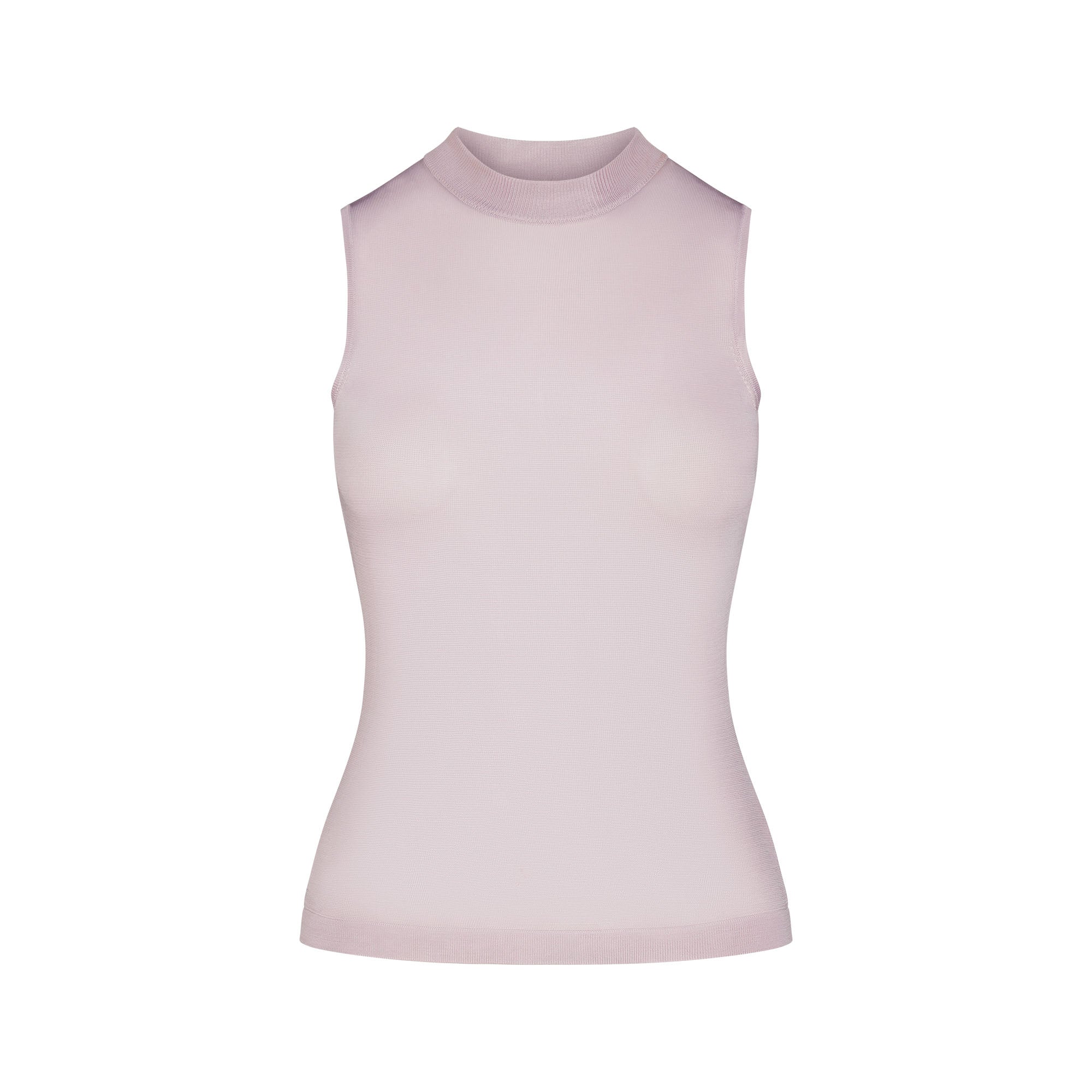 SKIMS SLINKY KNIT MOCK NECK TANK | IRIS MICA - Görsel 1
