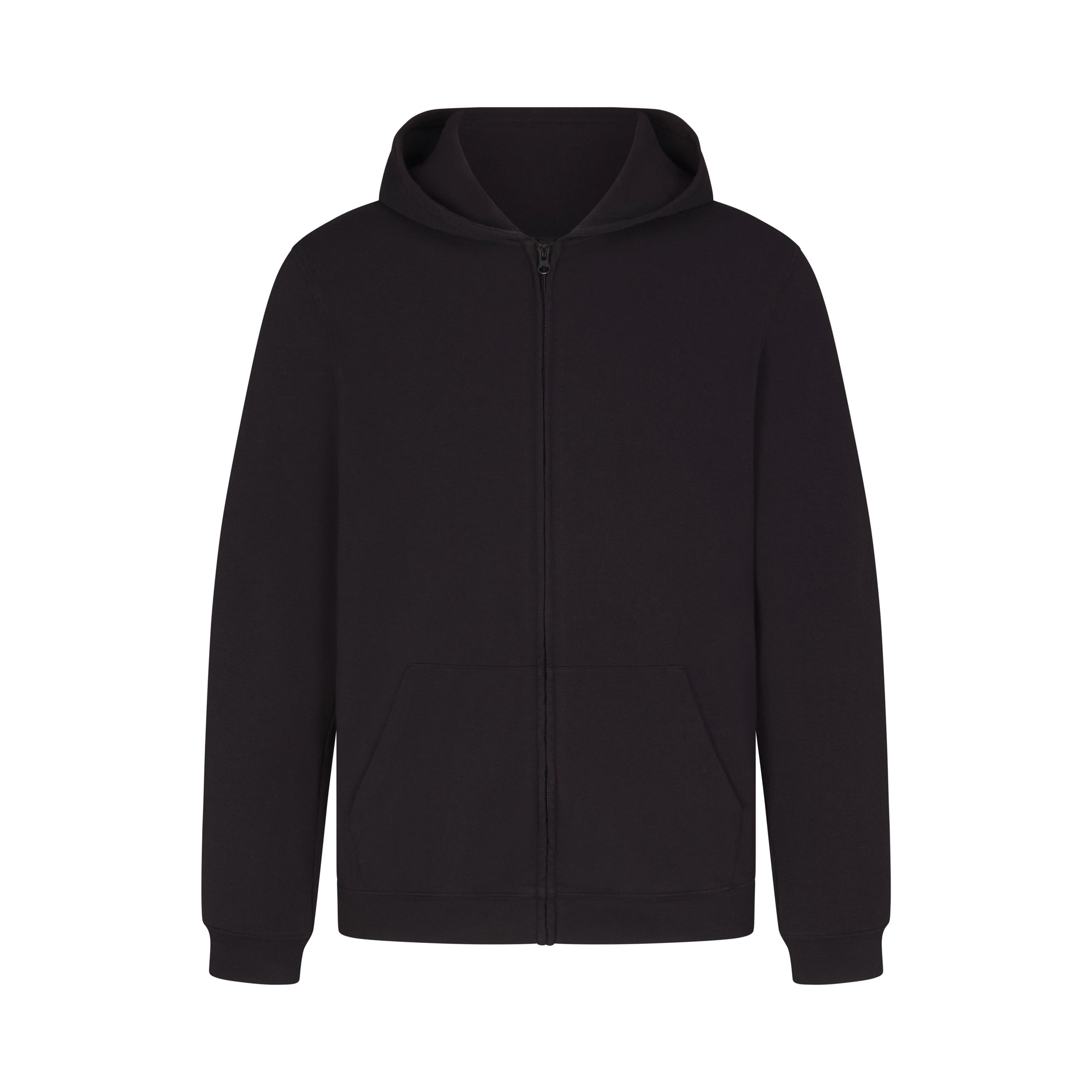 SKIMS JERSEY LOUNGE MENS ZIP UP HOODIE | OBSIDIAN
